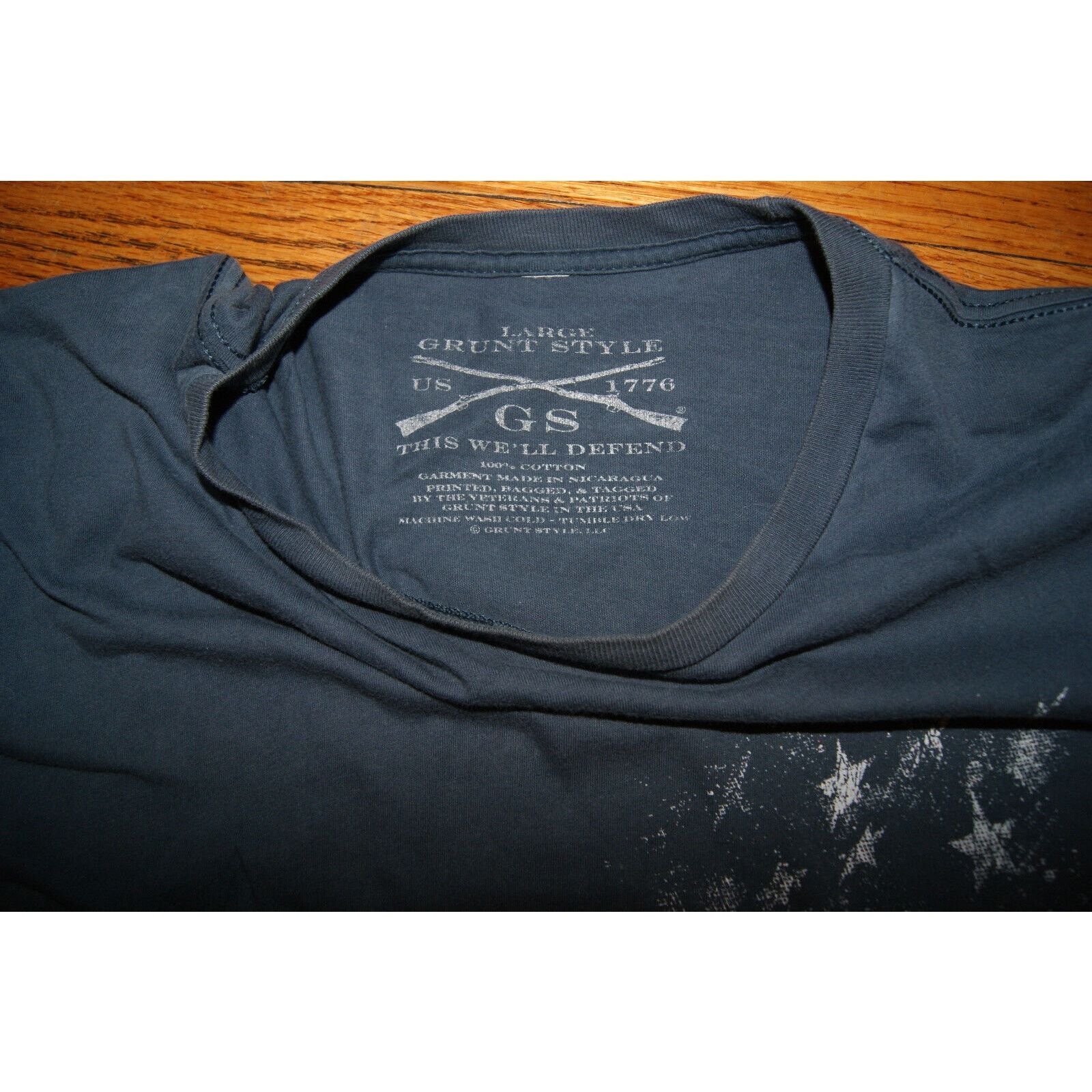 Grunt Style Grunt Style We'll Defend USA Flag Stars Stripes Men L TShirt Size US L / EU 52-54 / 3 - 3 Thumbnail