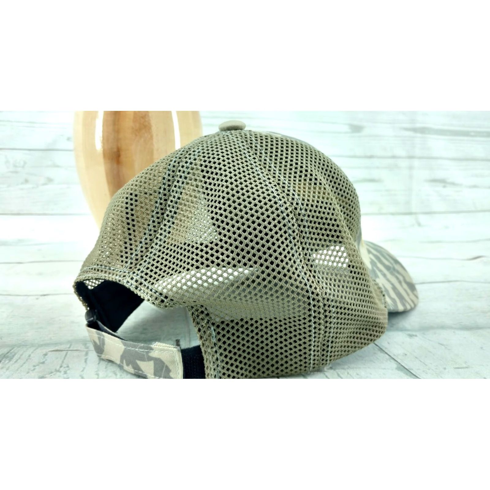 Logo 7 MaxCatch Ballcap Hat Green Camo Gold Logo Adjustable Men Baseball Cap Size ONE SIZE - 6 Thumbnail