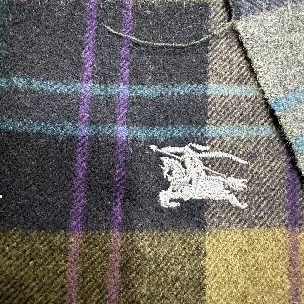 Burberry Burberry's Authentic Scarf Grey Wool Unisex Scarf Made In E Size ONE SIZE - 3 Thumbnail