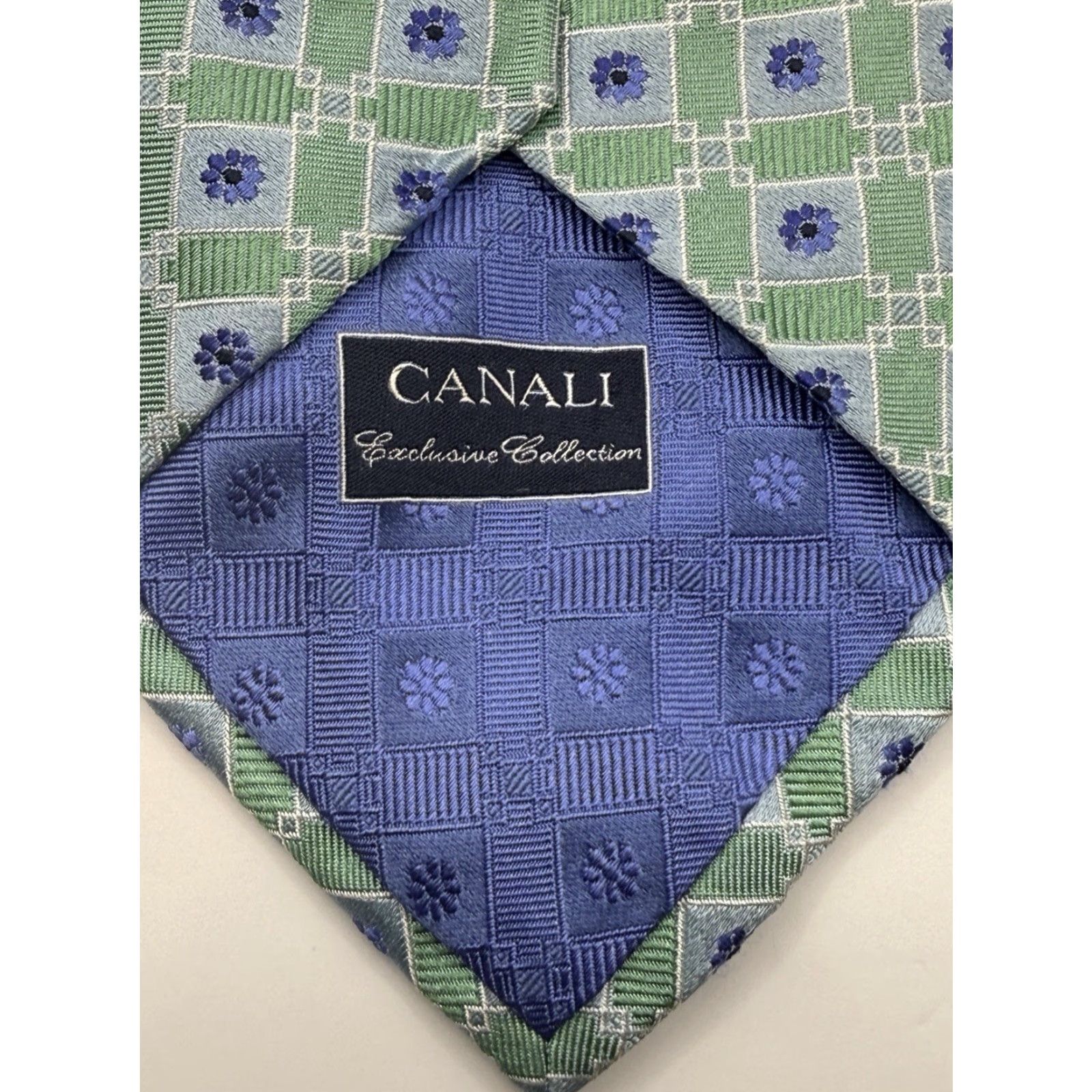 Canali CANALI Neck Tie Geometric Floral 100% Silk Made in Italy Men Multicolor Tie Adults Size Not Specified Size ONE SIZE - 7 Thumbnail