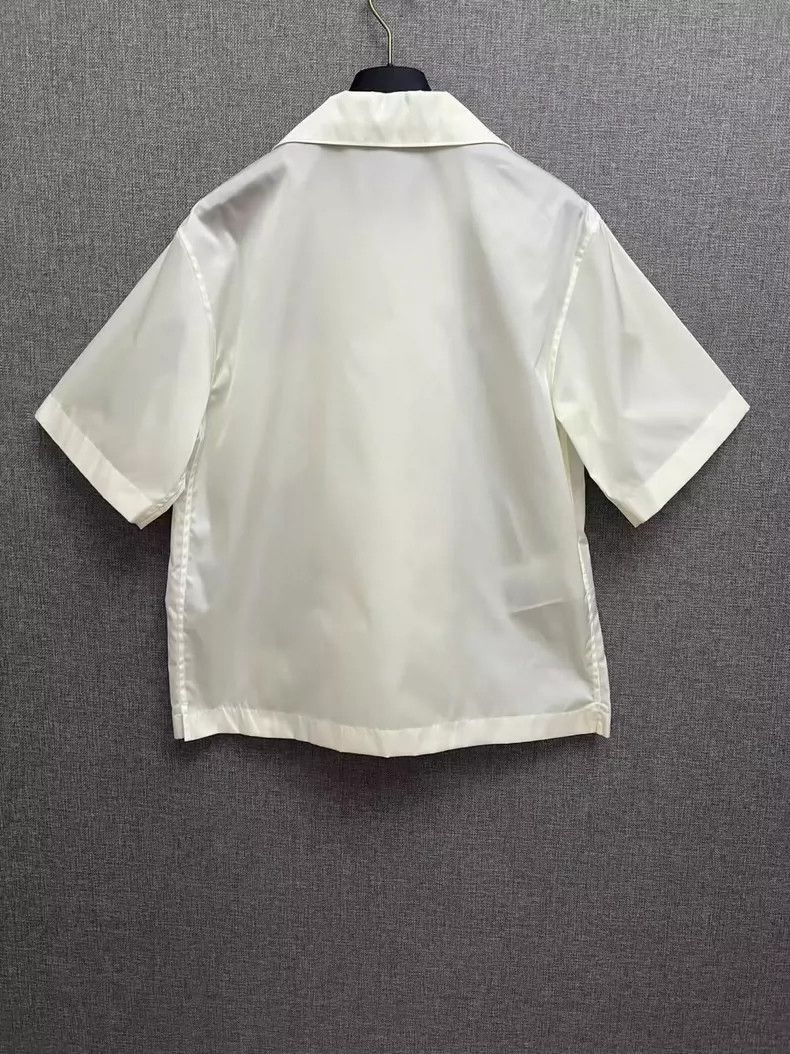 Prada Prada White Nylon Short Sleeve Shirt -2505 Size US S / EU 44-46 / 1 - 2 Thumbnail