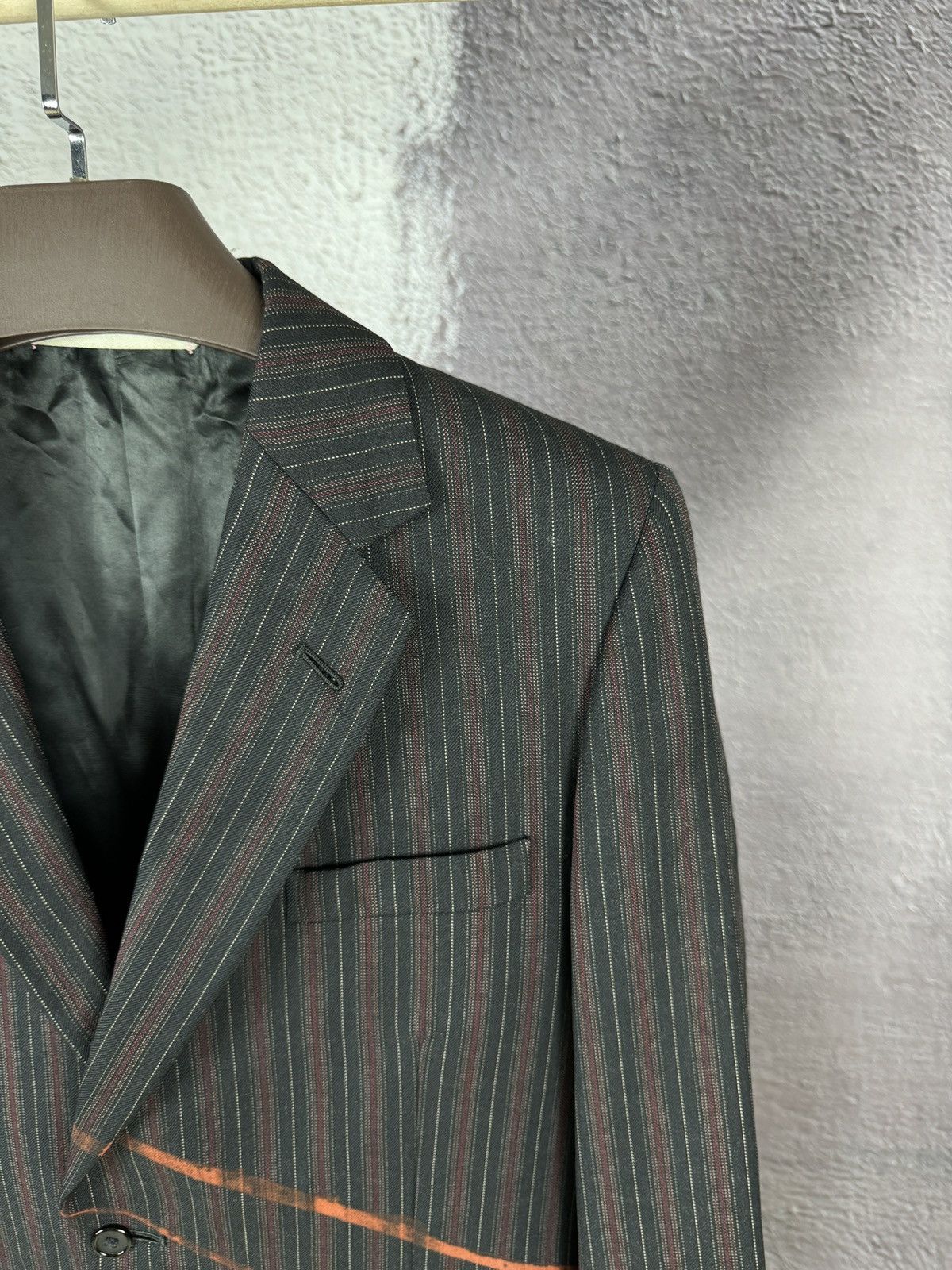 Other PseudoHero striped Custom Made striped draw painted blazer Size 42R - 6 Thumbnail