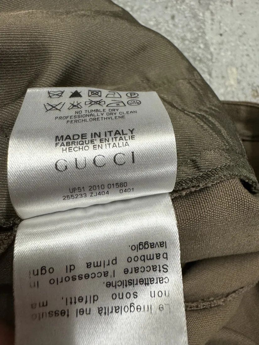Gucci × Vintage SS2010 Gucci Bamboo Buckle Tailored Pants Size 28" / US 6 / IT 42 - 7 Thumbnail