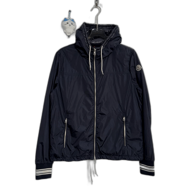 Moncler Moncler Navy Logo Cotton Jacket Size 3 Size US L / EU 52-54 / 3 - 1 Thumbnail
