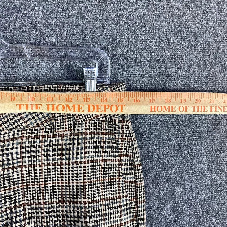 Dickies Dickies Pants Women's 9 Plaid Beige Trousers Cropped Size 31" - 3 Thumbnail