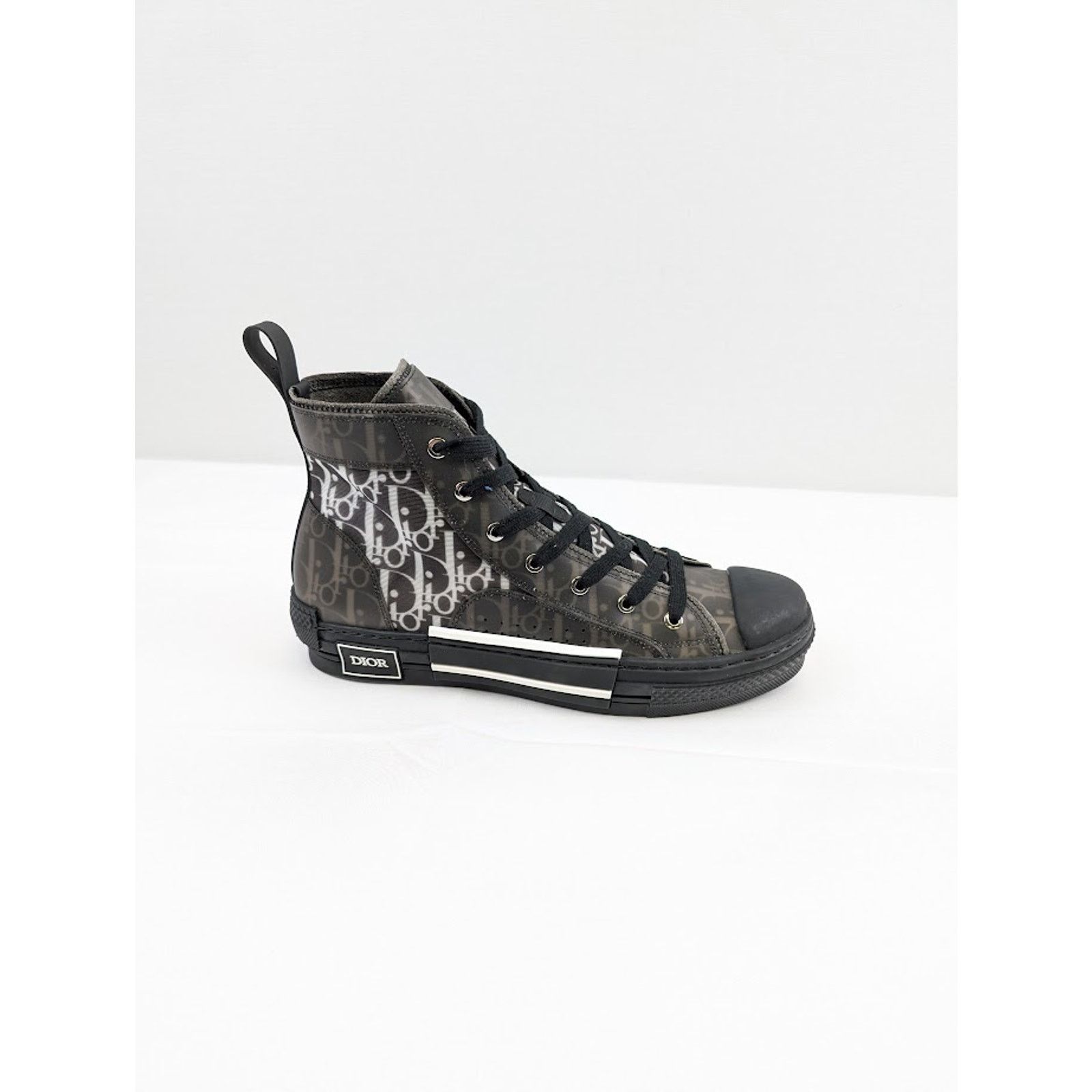 Dior o1rshd1 B23 Oblique High-Top Sneakers in Black / White Size US 8 / EU 41 - 1 Thumbnail
