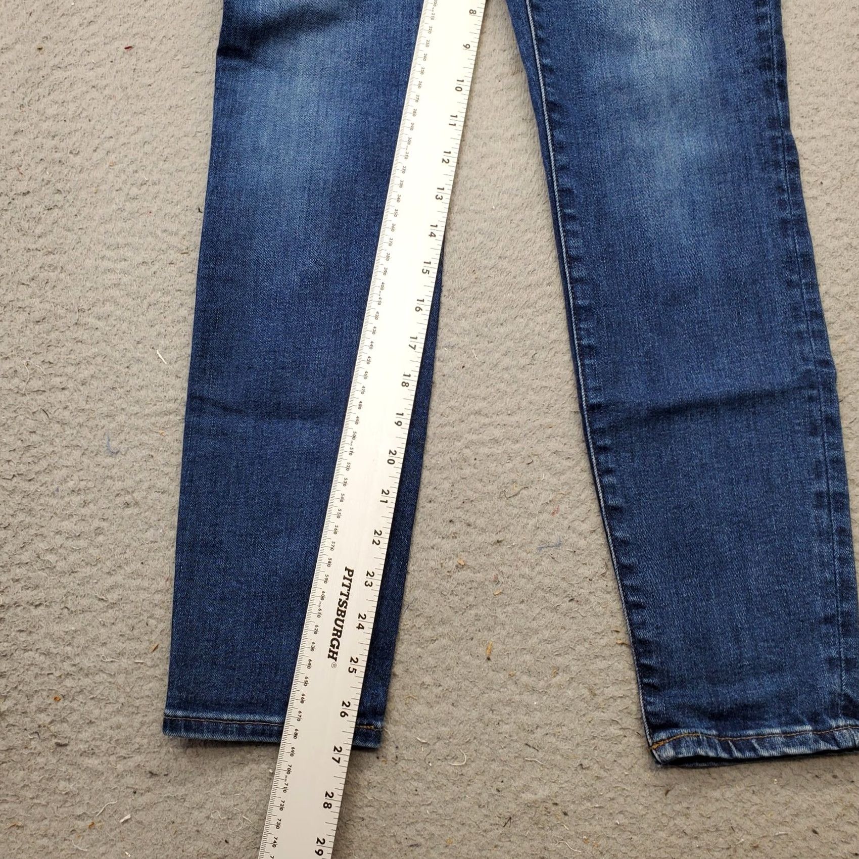 Madewell Madewell Whiskered Skinny Jeans Women's 27 Blue Denim High Rise Slim Fit Size 27" / US 4 / IT 40 - 4 Thumbnail