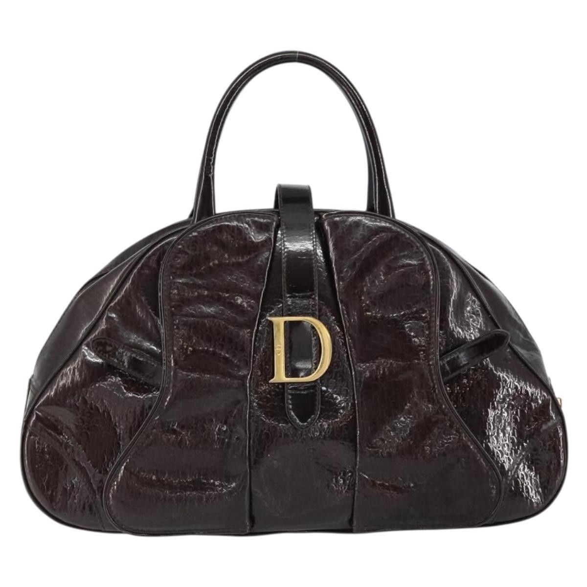 Christian Dior Vintage Saddle Bowler Bag Trotter Canvas