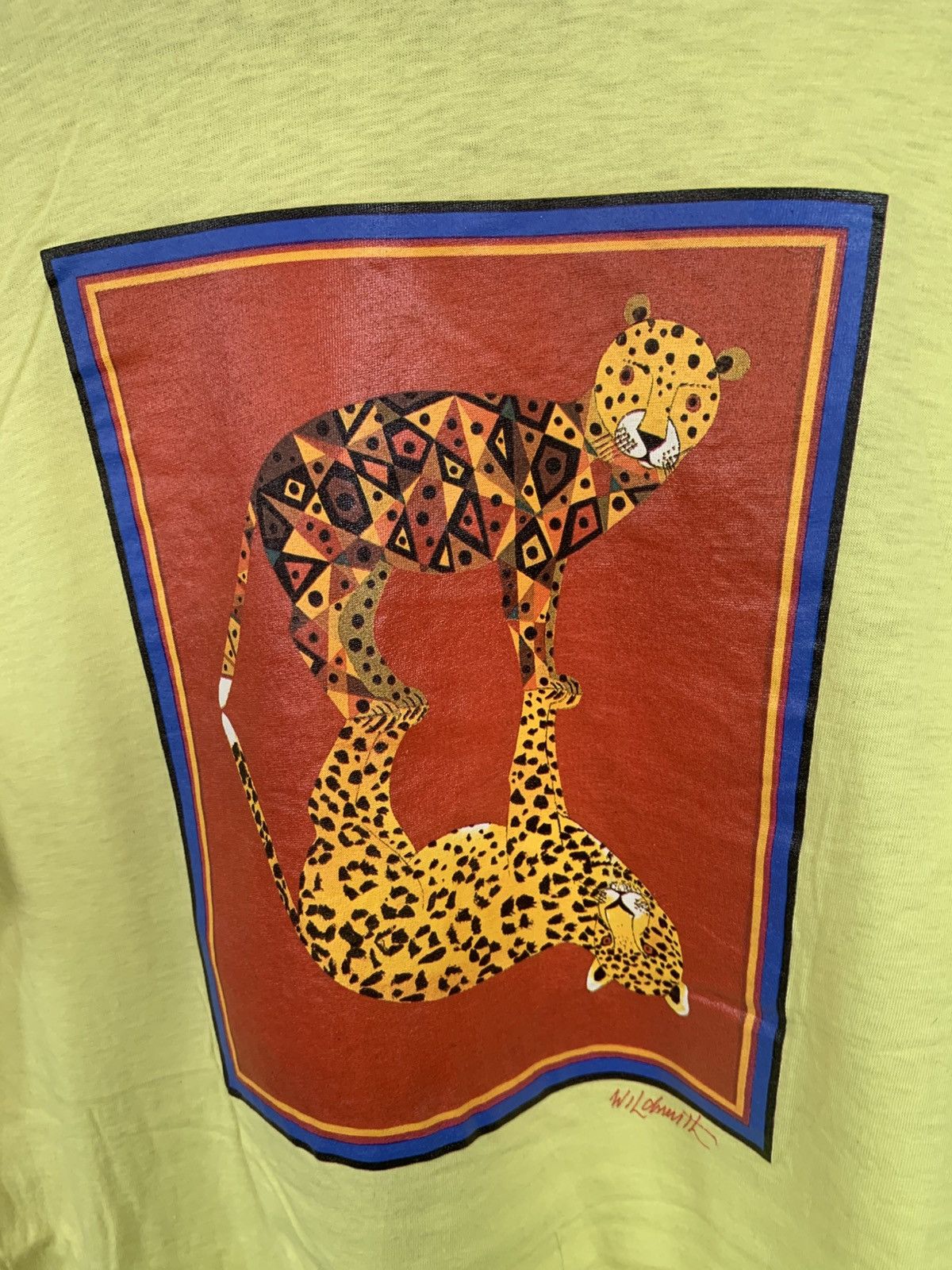 Arts & Science Vintage Brian Wildsmith Cheetah Painting Artwork T shirt Size US M / EU 48-50 / 2 - 4 Thumbnail