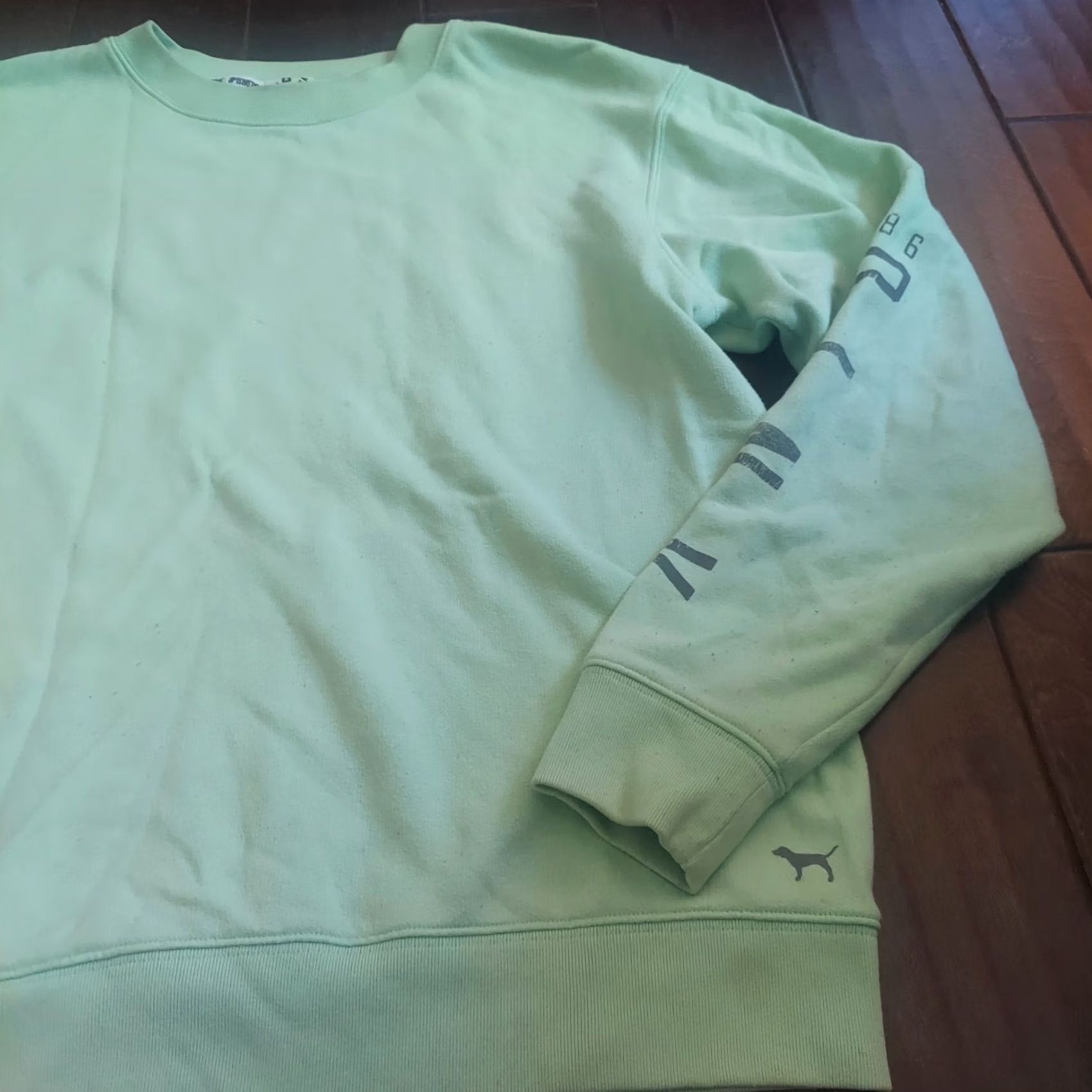 Victoria's Secret Victoria's Secret Pink Sweatshirt Women's Regular Size S Green Long Sleeve Crew Neck Pullover Yoga Fitness Winter Fall - B763 Size S / US 4 / IT 40 - 4 Thumbnail