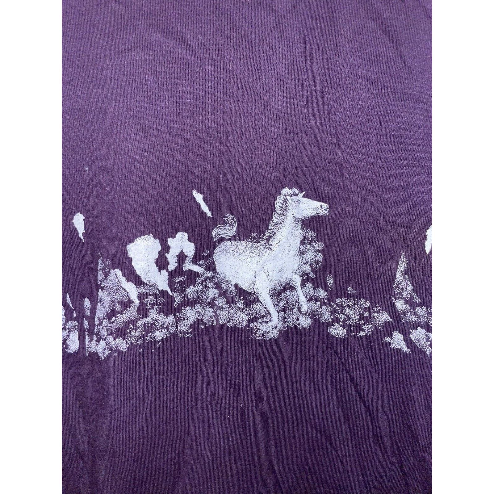 Jerzees Vintage Horse Shirt Horses Mis Print Purple Tee VTG 90s M Size US M / EU 48-50 / 2 - 3 Thumbnail