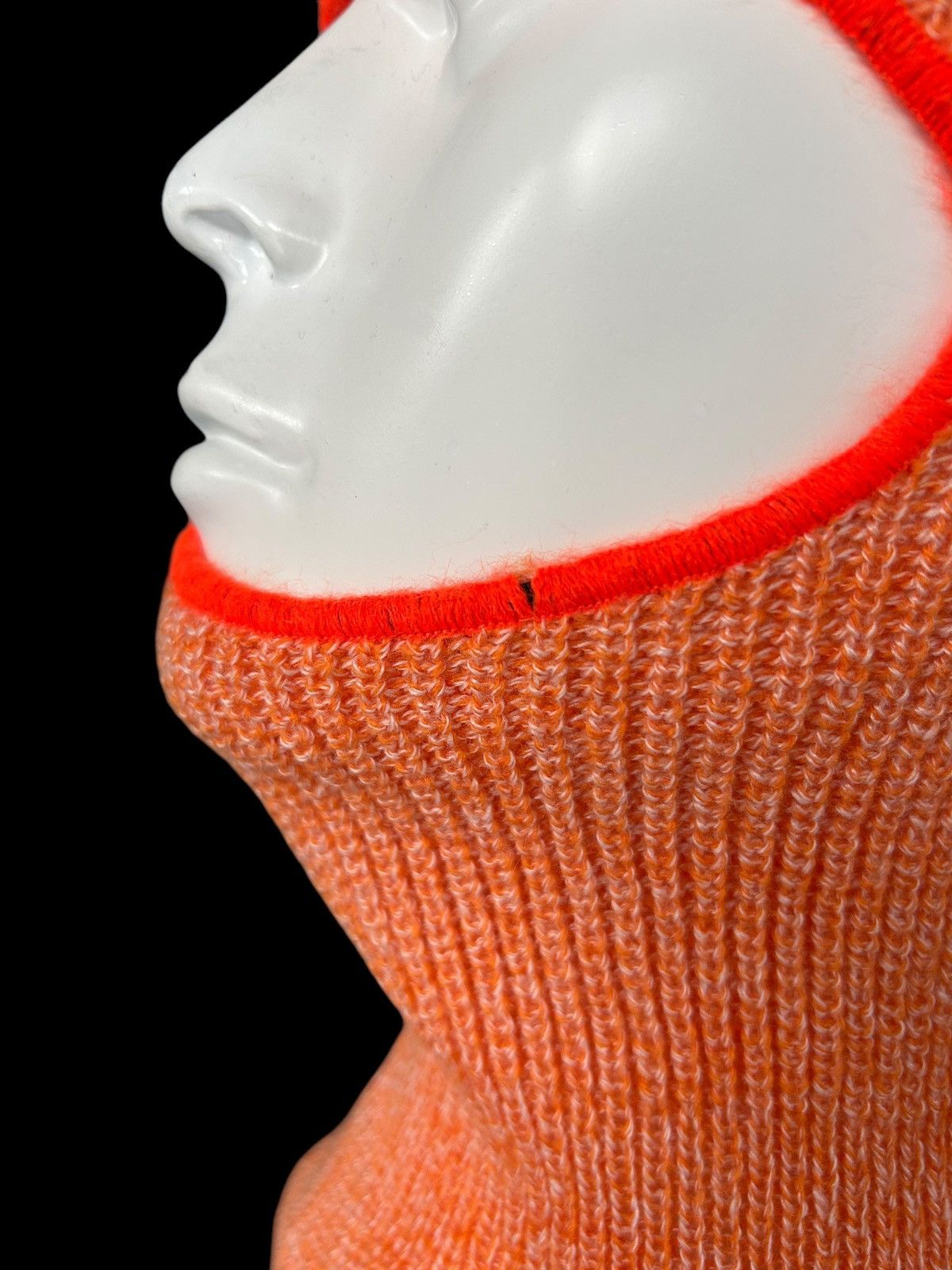 Japanese Brand × Kapital × Vintage Balaclava Masked Japanese Brand knitt Orange Rare🎌☠️ Size ONE SIZE - 7 Thumbnail