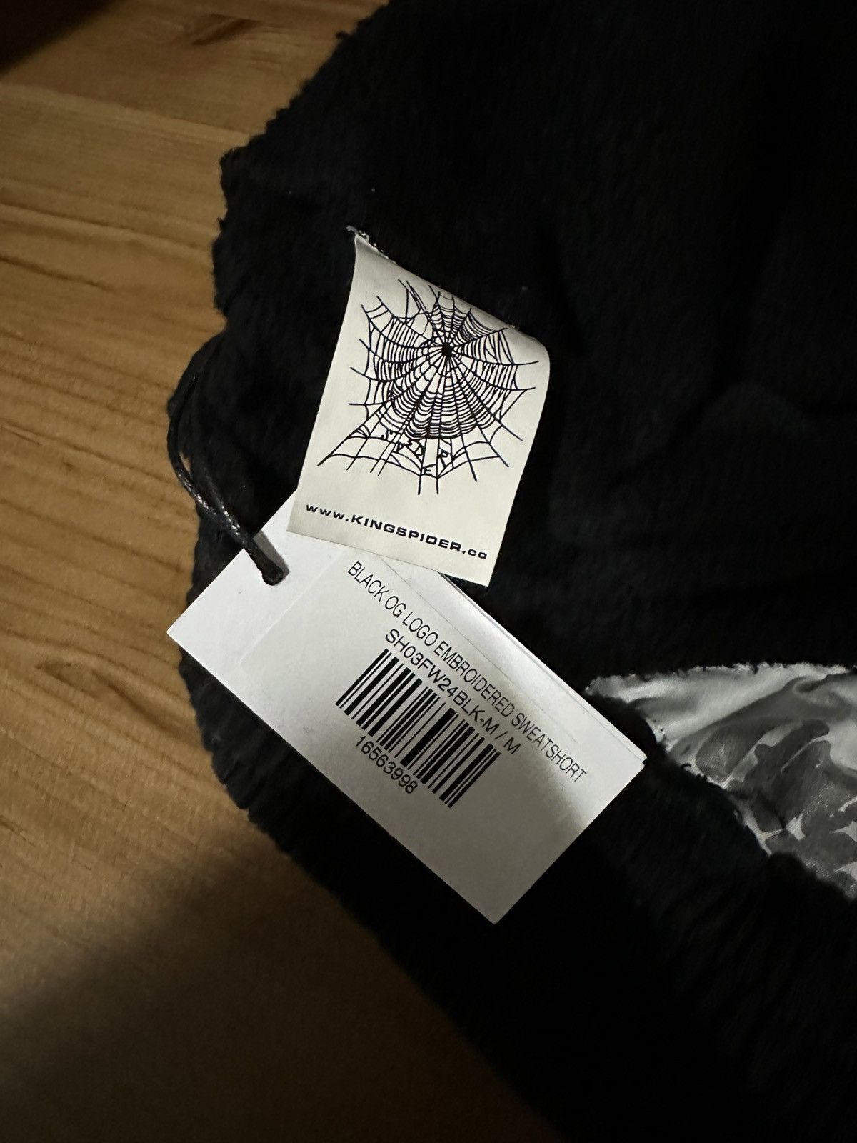 Sp5der Black OG Logo Embroidered Sweatshort Size US 28 / EU 44 - 6 Thumbnail