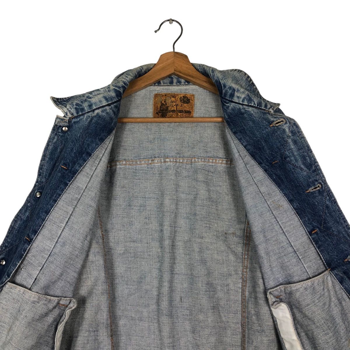 Japanese Brand 🔥Vintage Trucker Denim Biker Jacket Inspire Toyo Enterprise Size US M / EU 48-50 / 2 - 14 Thumbnail