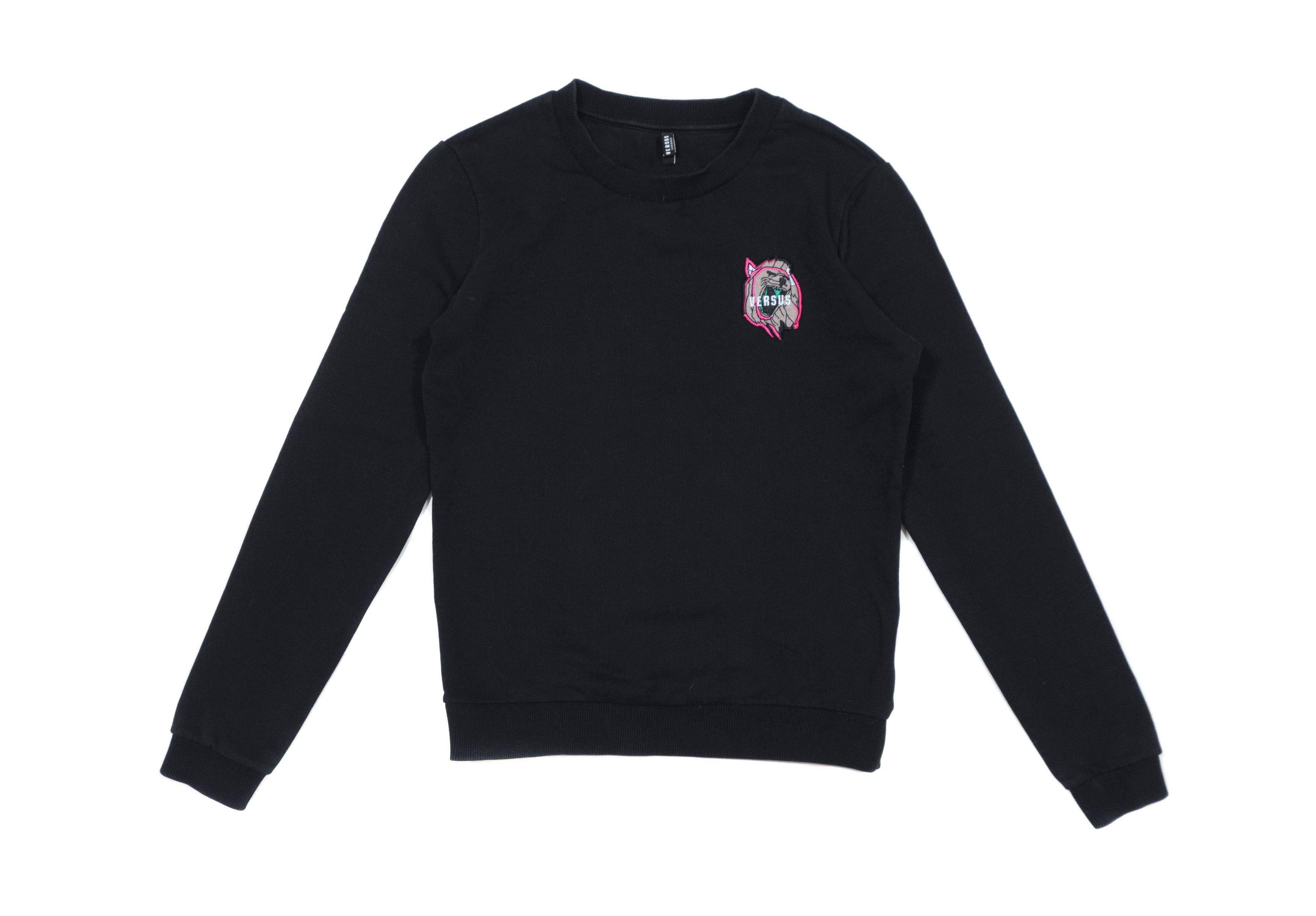 Versus Versace Patch Lion Neon Pink Punk Logo Crewneck Sweatshirt Size S / US 4 / IT 40 - 1 Thumbnail