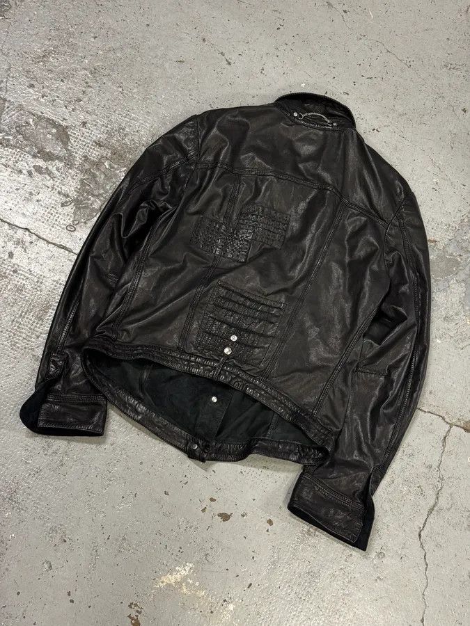 Marithe + Francois Girbaud Marithé + François Girbaud Black Avant-Garde Patches Leather Jacket Size M / US 6-8 / IT 42-44 - 6 Thumbnail
