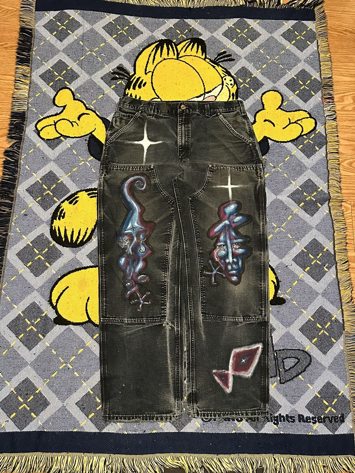 Carhartt Vintage CRAZY CUSTOM Carhartt Double Knee Carpenter Pant 1/1 Size US 35 - 1 Thumbnail