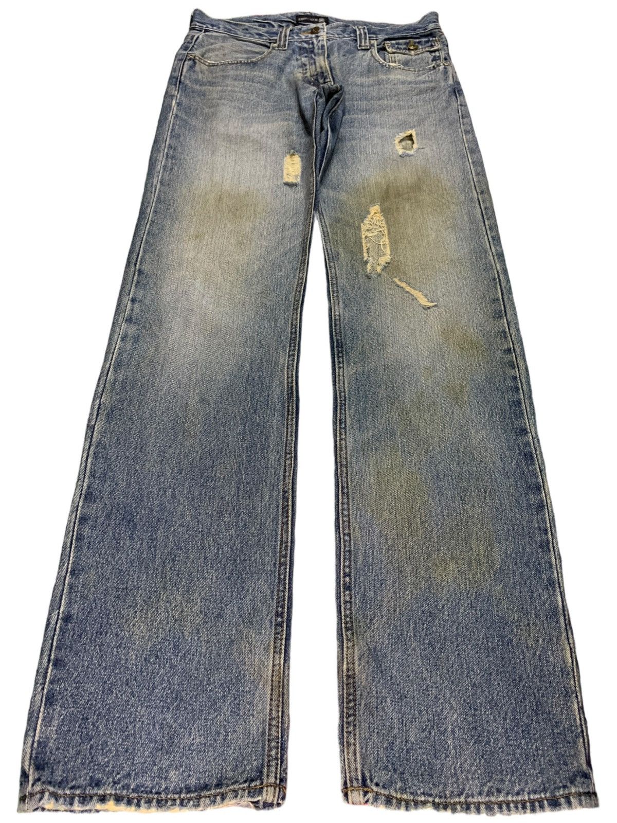 Japanese Brand Vintage Japanese Brand Mud Wash Distressed Baggy Jeans Size US 33 - 1 Thumbnail
