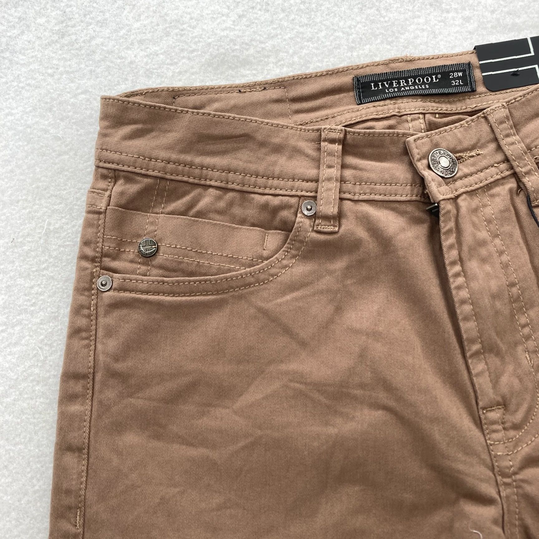 Vintage Liverpool Regent Relaxed Straight 5 Pocket Pants Mens 28x32 Brown Stretch Chino Size US 28 / EU 44 - 3 Thumbnail