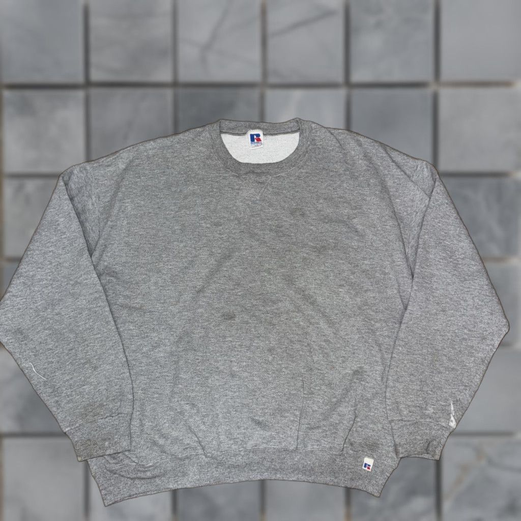 Russell Athletic VINTAGE Russell Athletic Sweatshirt Crewneck Gray 2XL Men 27x28 Distressed Y2K Streetwear Size US XXL / EU 58 / 5 - 1 Thumbnail