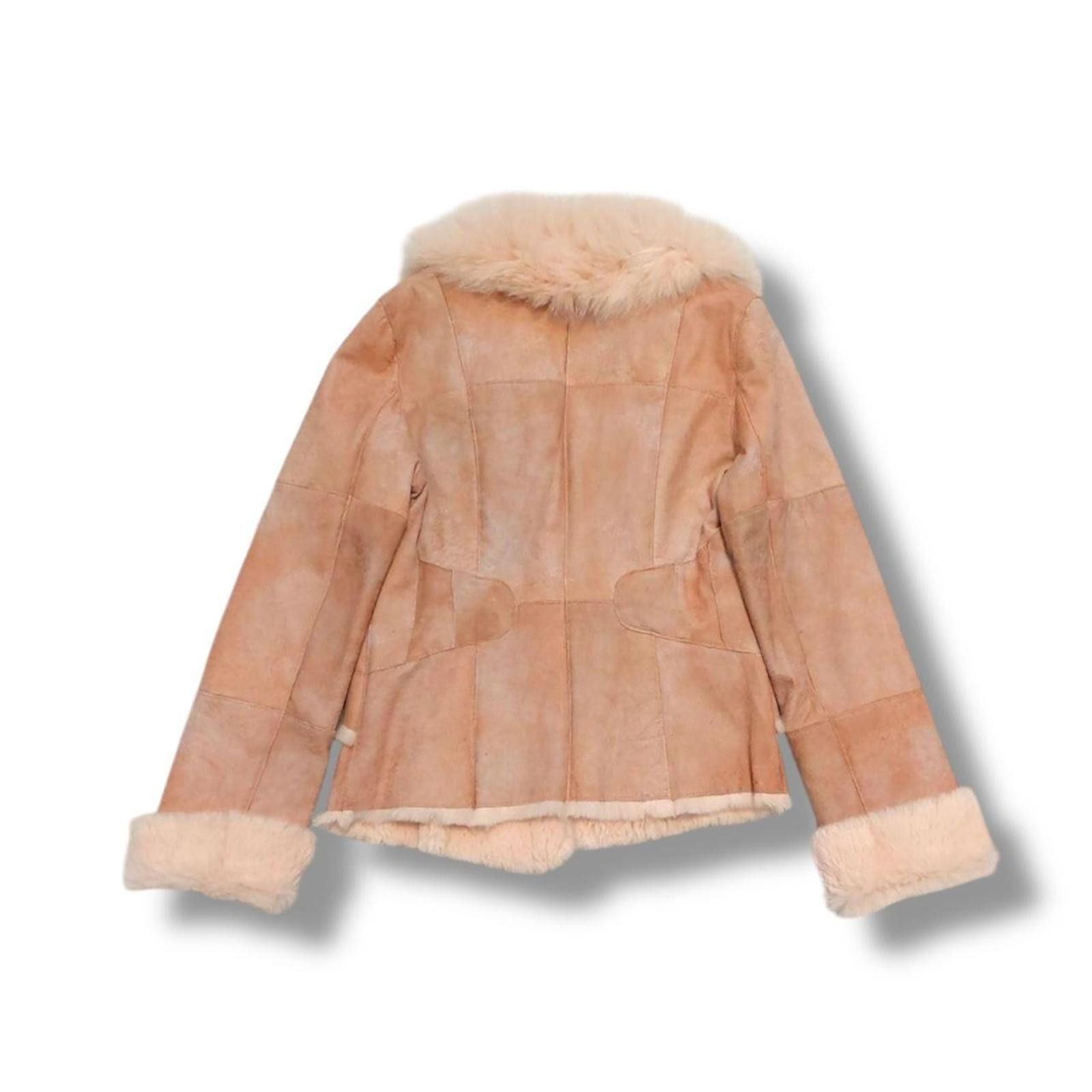 Other Real rabbit fur whimsy coquette style pink fur coat jacket Size XS / US 0-2 / IT 36-38 - 2 Thumbnail