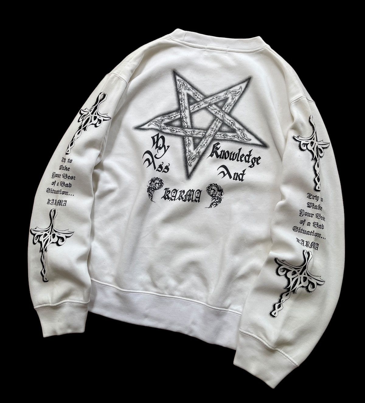 Japanese Brand Vintage KARMA Crewneck Skates Sweatshirts Size US M / EU 48-50 / 2 - 1 Thumbnail