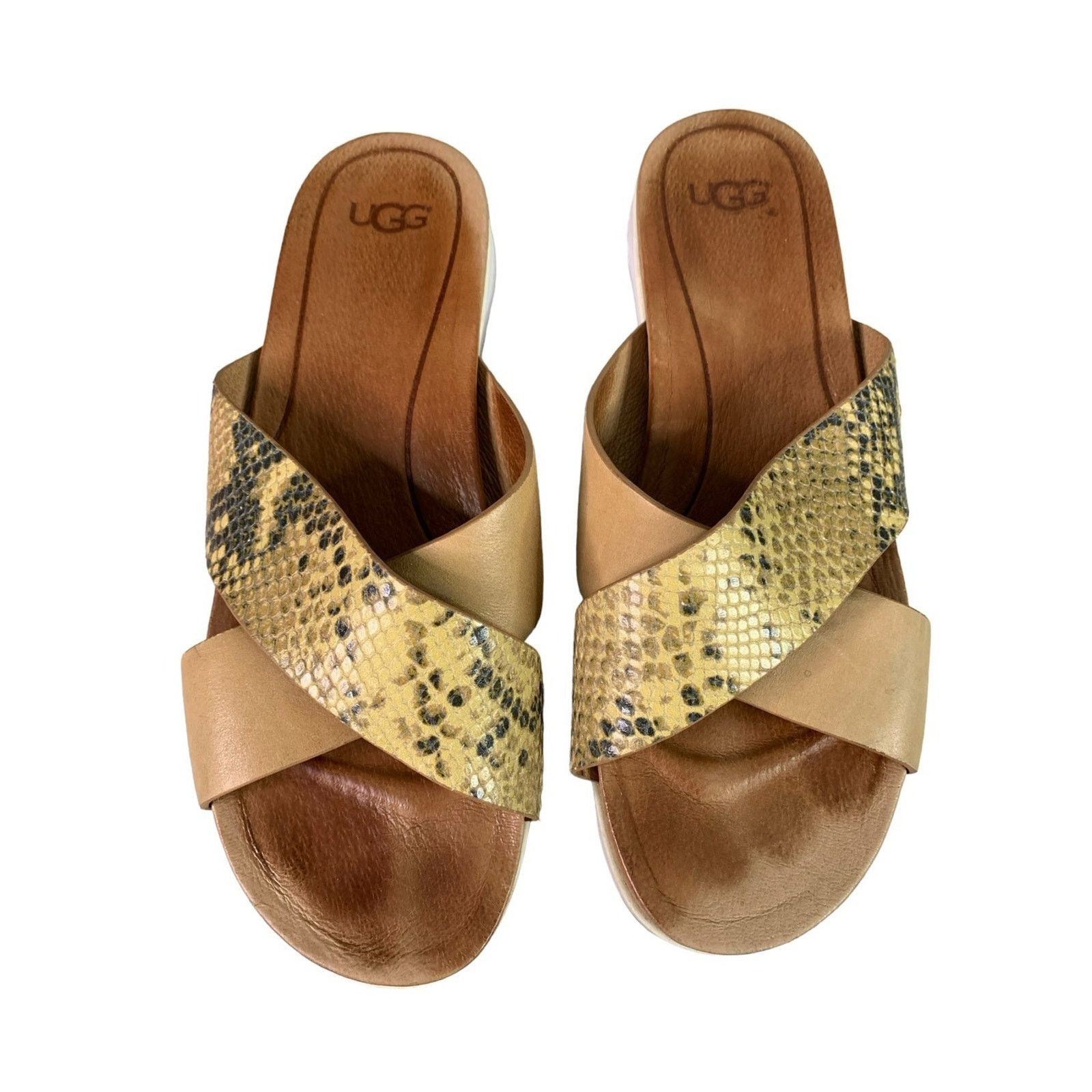 Ugg Ugg Treadlite Sole Cross Slide Womens Size 8 Tan Leather Size US 8 / EU 41 - 5 Thumbnail