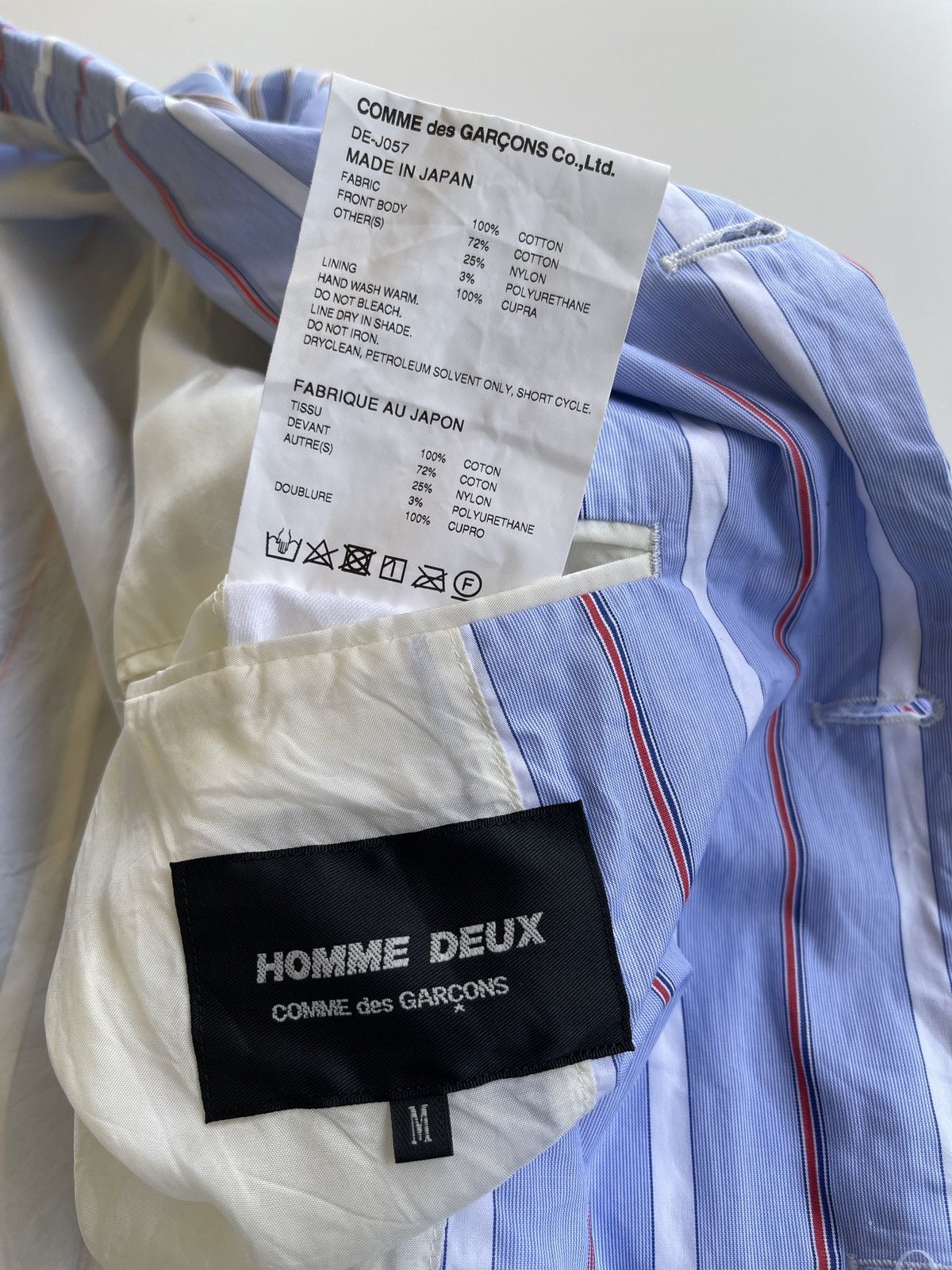Comme des Garcons Homme Deux SS20 Comme Des Garcons Homme Deux Stripe Jacket Size US M / EU 48-50 / 2 - 10 Thumbnail