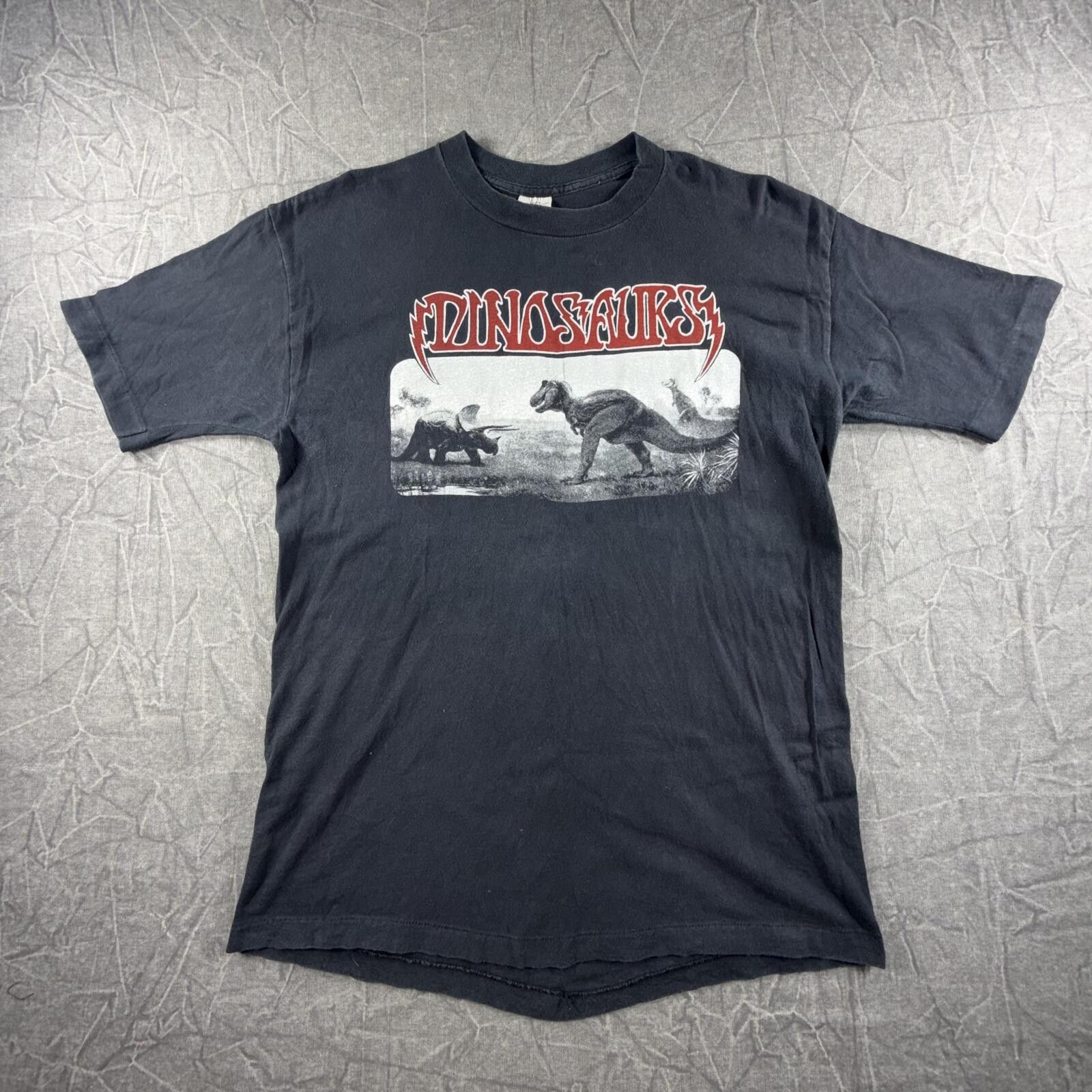 The Unbranded Brand Grateful Dead Shirt Men's L Black Dinosaurs 1985 Vintage Size ONE SIZE - 1 Thumbnail