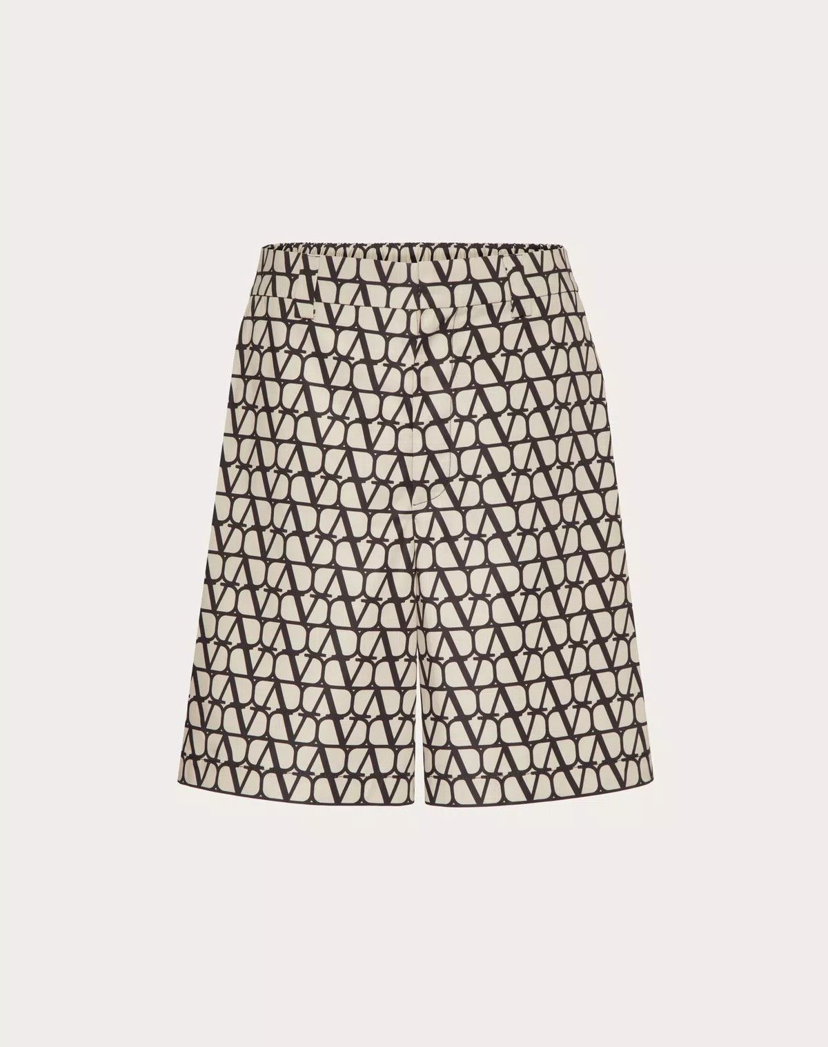 Valentino oc11z0725 Nylon Bermuda Shorts in Beige/Black Size US 36 / EU 52 - 1 Thumbnail