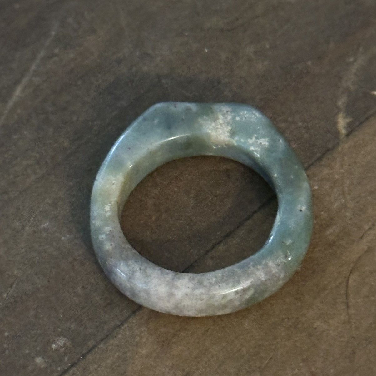 Vintage Vintage green Jade band ring Size ONE SIZE - 6 Thumbnail