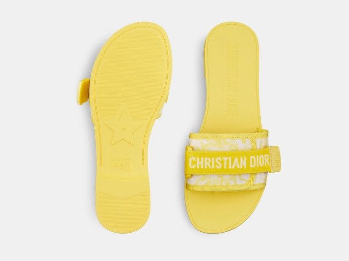 Dior o1w1db10425 KCQ431T Slides in Lemon Yellow Size US 8 / IT 38 - 4 Thumbnail