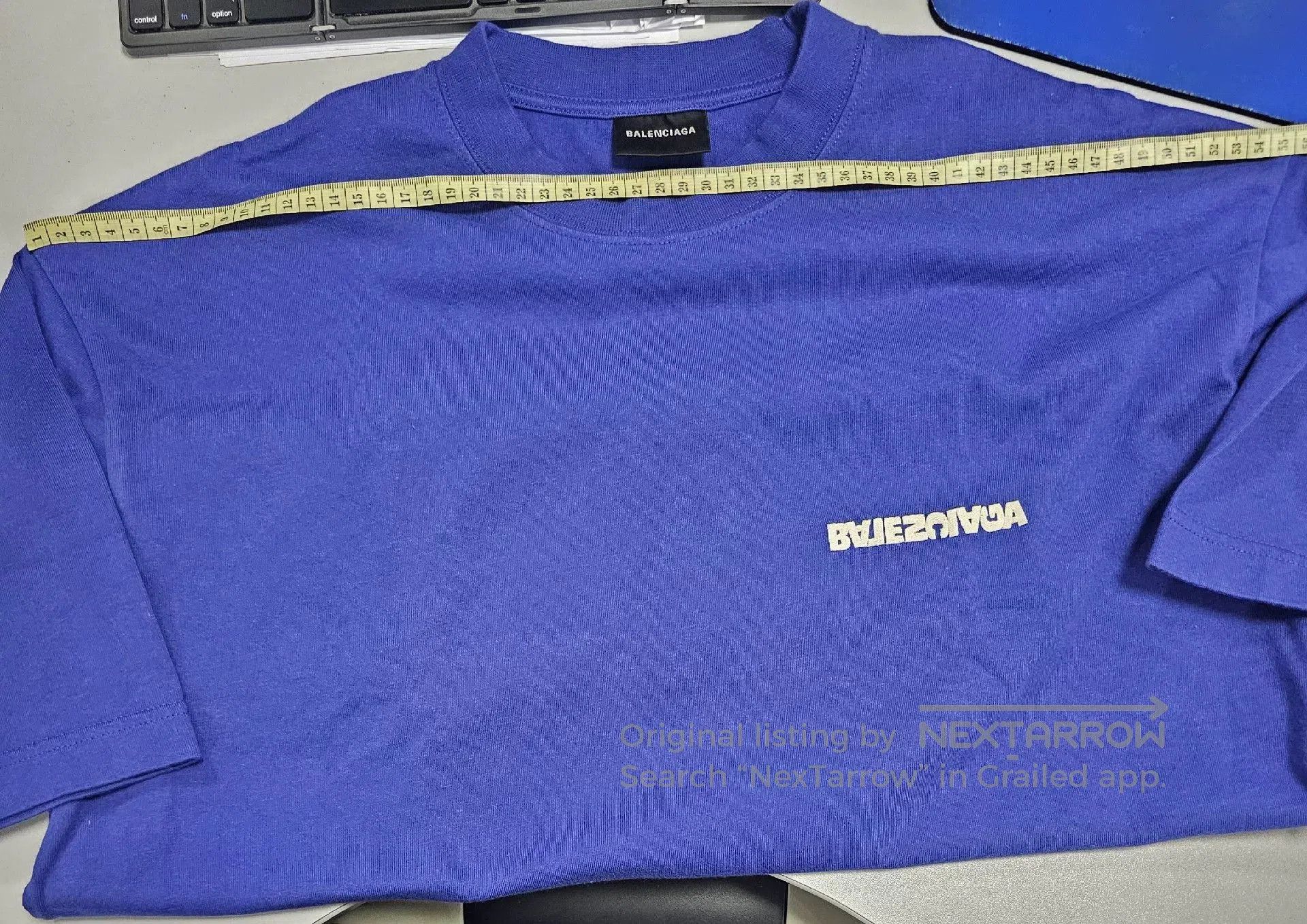 Balenciaga Balenciaga Blue Short Sleeve T. Size US S / EU 44-46 / 1 - 6 Thumbnail