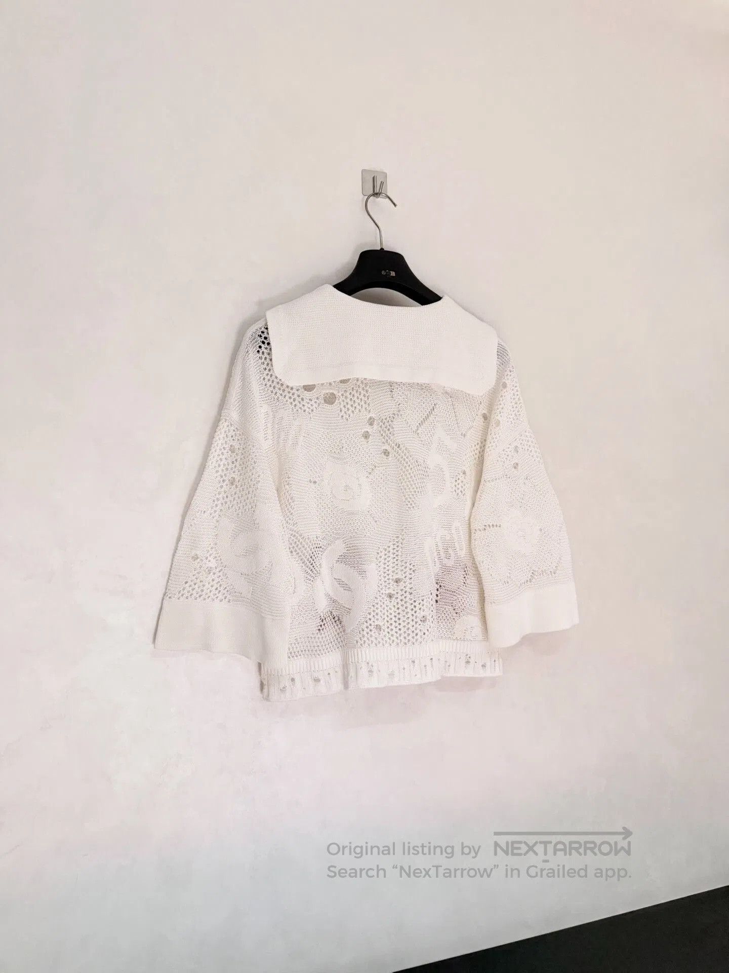 Chanel Chanel 22SS White Knit Sailor Collar Sun Top. Size XS / US 0-2 / IT 36-38 - 2 Thumbnail