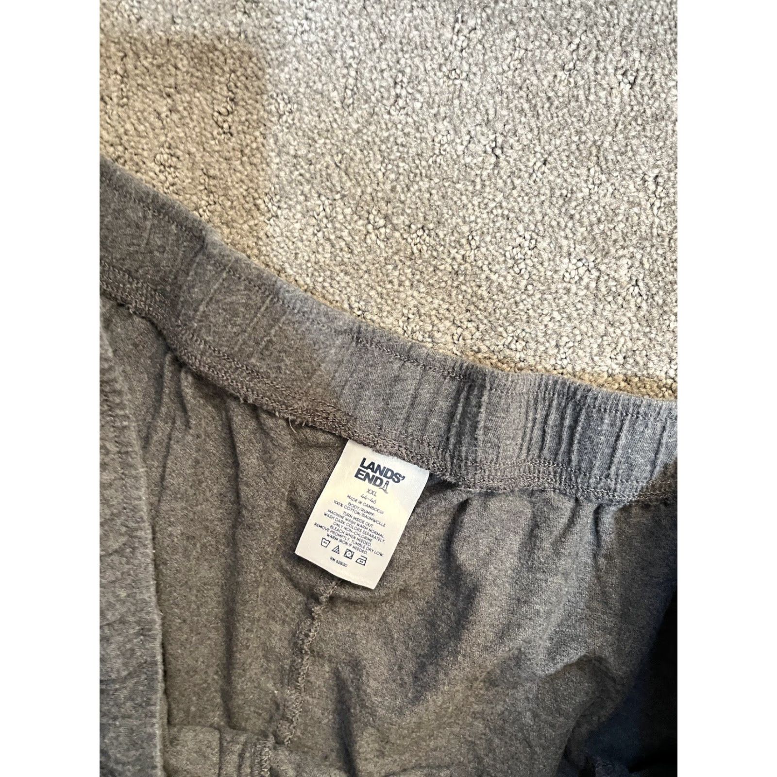 Lands' End Lands' End Jogger Sweatpants Mens Size XL 2XL Gray Fleece Cotton Blend 100% Polyester Athletic Regular Pants Size US 39 - 5 Thumbnail
