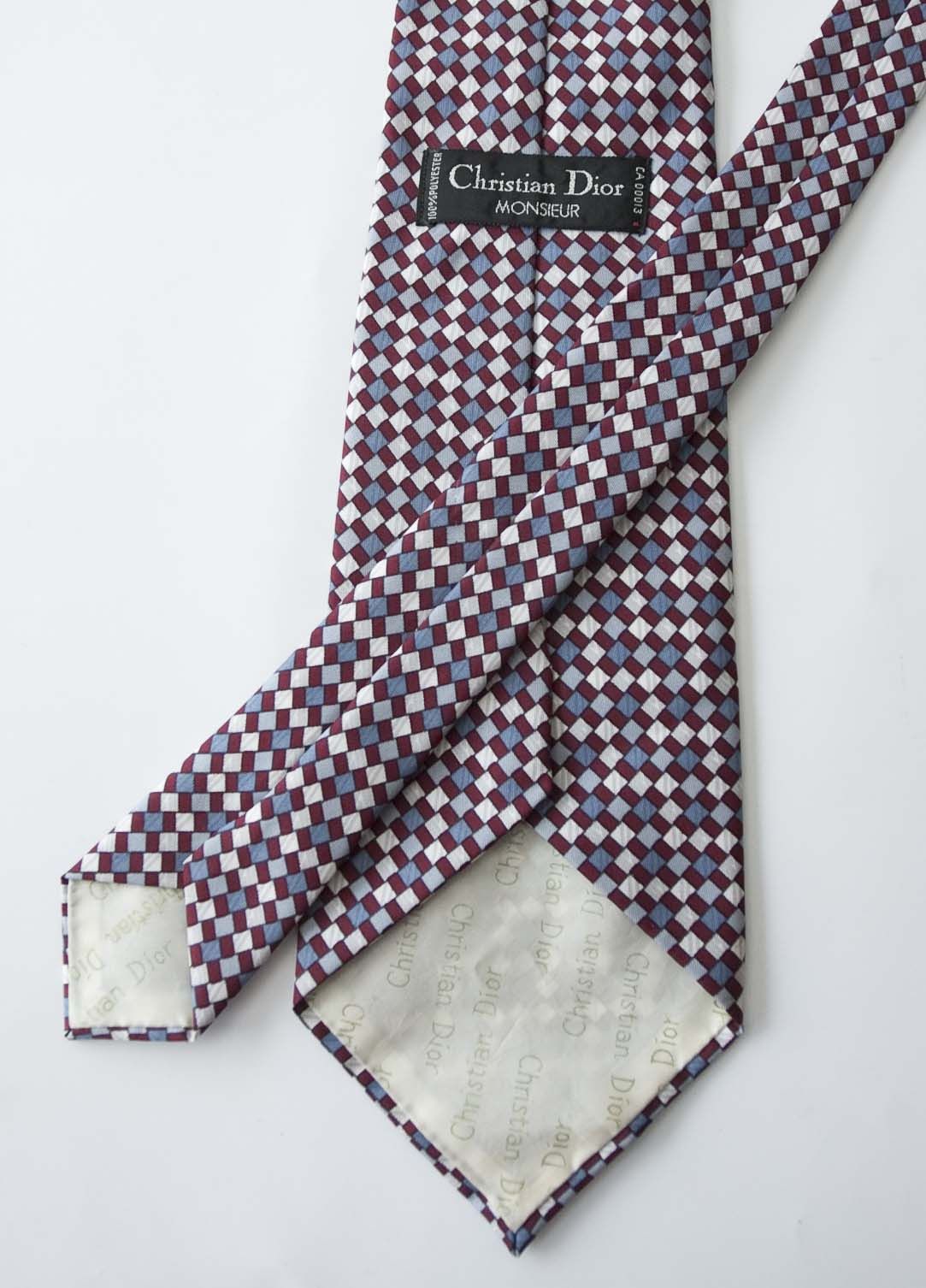 Christian Dior Monsieur × Vintage Christian Dior Monsieur Tie 100% Polyester Vintage Size ONE SIZE - 2 Thumbnail