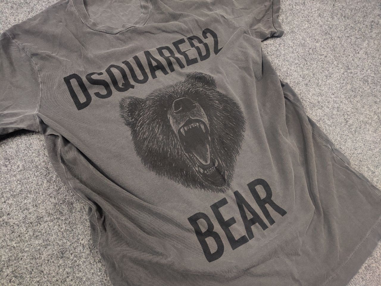 Dsquared2 Dsquared Bear Tee graphite t-shirt boiled effect Vintage Size US XL / EU 56 / 4 - 7 Thumbnail