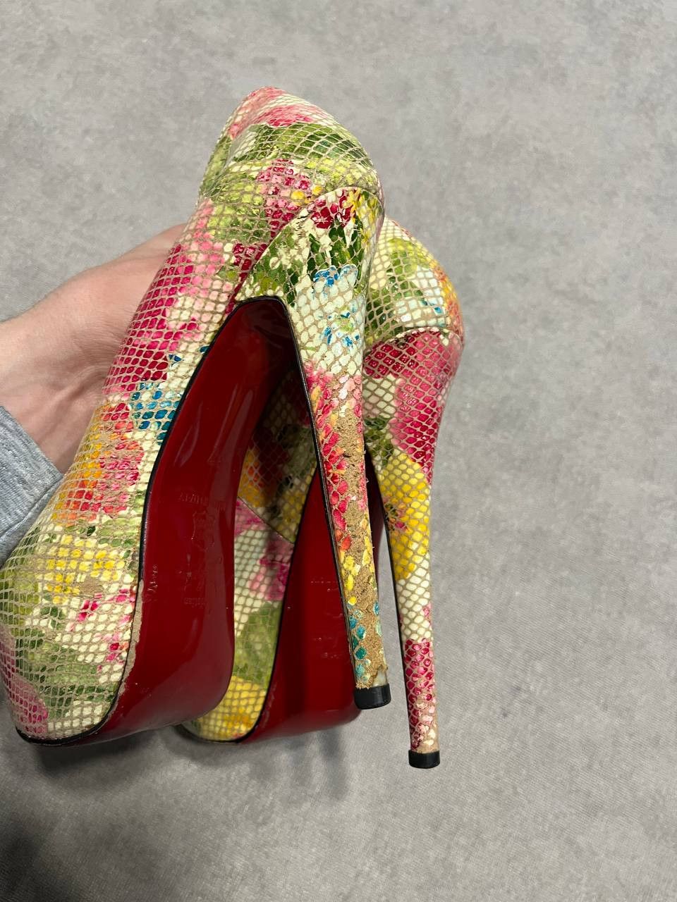 Christian Louboutin Christian Louboutin Flower High Pump Heels Women`s 37 Size US 7 / IT 37 - 12 Thumbnail