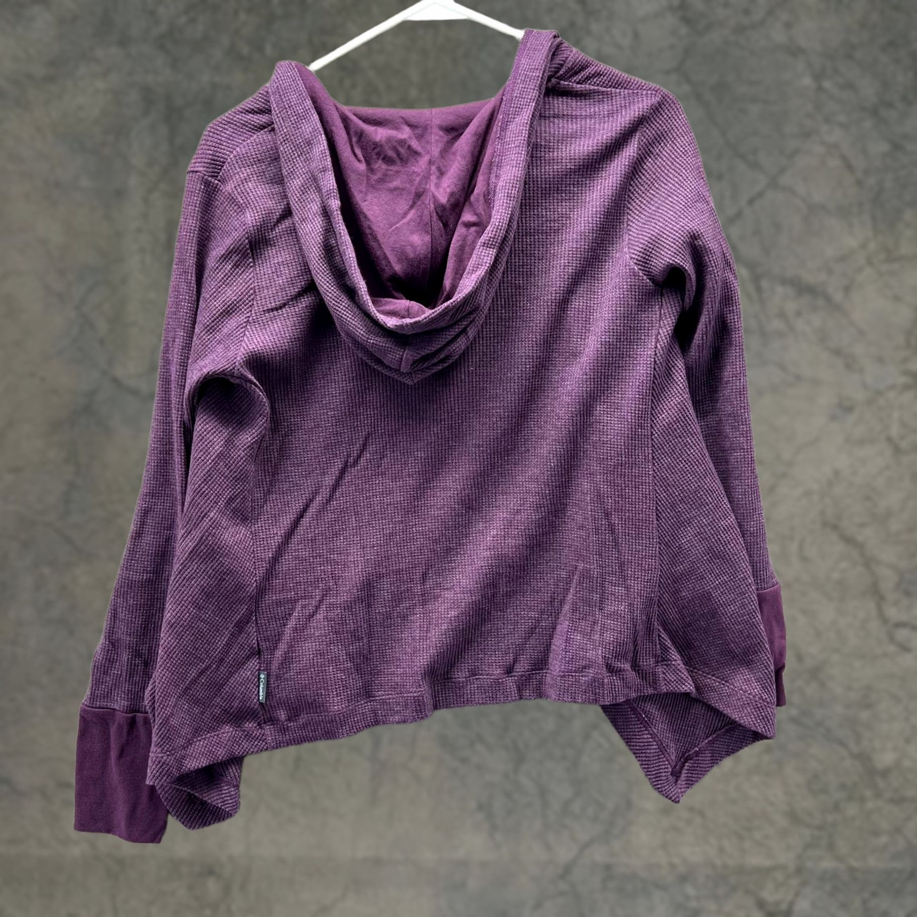 Vintage VINTAGE Columbia Sweater Womens XS Purple Waffle Knit Hooded Open Front Lightweight Size XS / US 0-2 / IT 36-38 - 1 Thumbnail