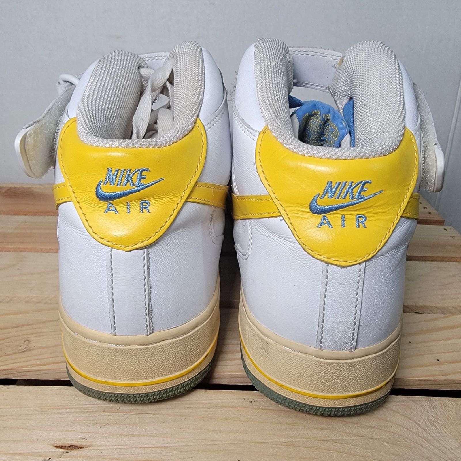 Nike Nike Air Force One Mid Legend Blue Maize Hi-Top - Size 10.5 Size US 10.5 / EU 43-44 - 4 Thumbnail