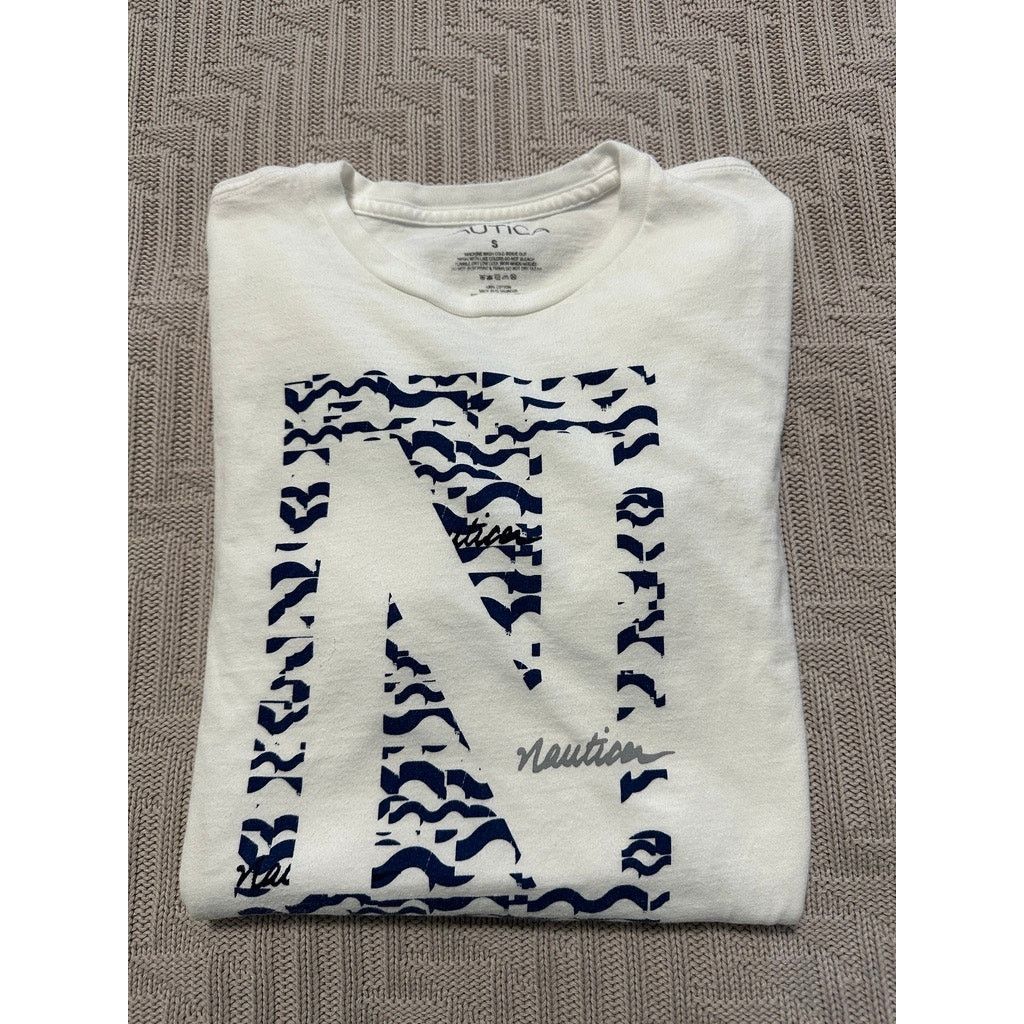 Nautica Nautica white graphic short sleeve tee size S Size US S / EU 44-46 / 1 - 1 Thumbnail