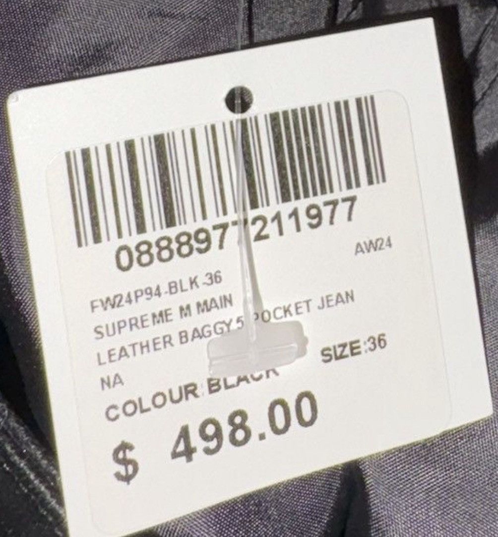Supreme Supreme Leather Baggy 5-Pocket Jean Size US 36 / EU 52 - 10 Thumbnail