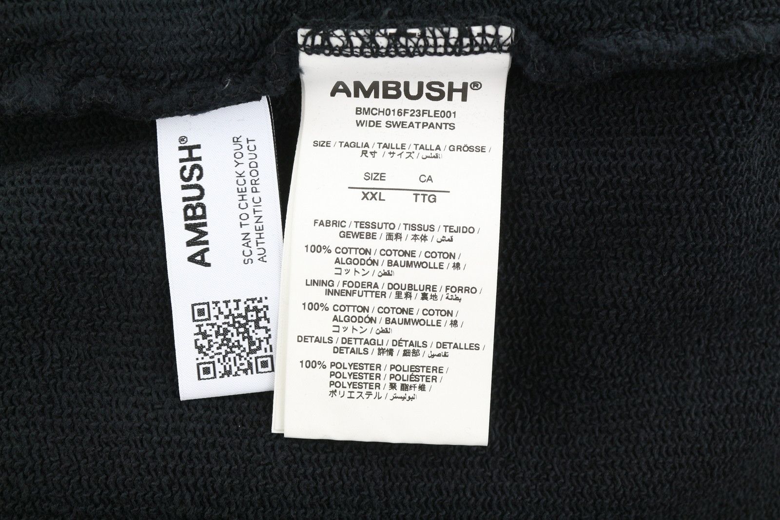 Ambush Design WIDE SWEATPANTS TAP SHOE 2XL Black Straight RRP550 87757 Size US 33 - 10 Thumbnail