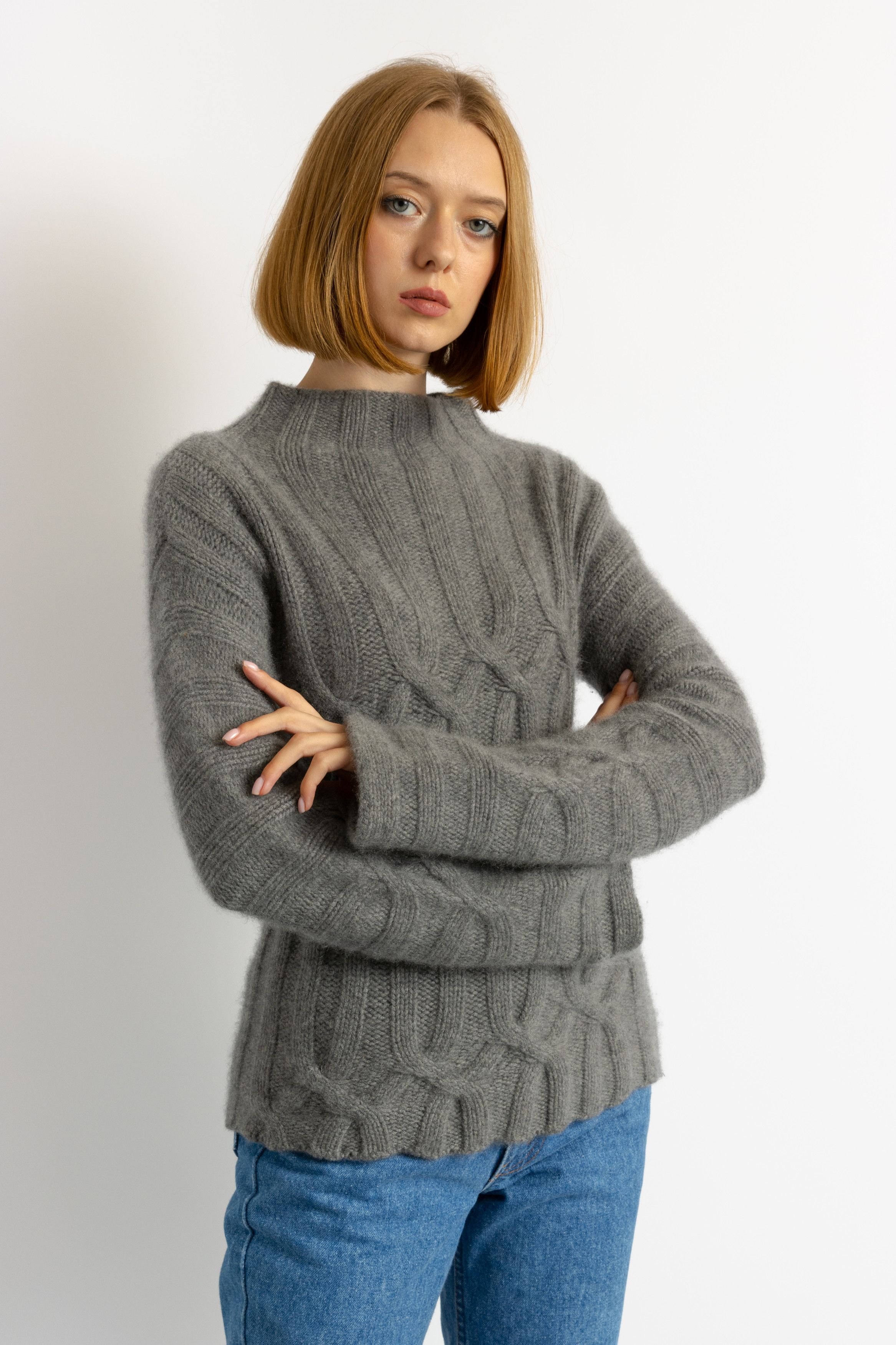 Brioni Womens Jumper Brioni Grey Jumper Cashmere Sweater 6020 Size S / US 4 / IT 40 - 8 Thumbnail