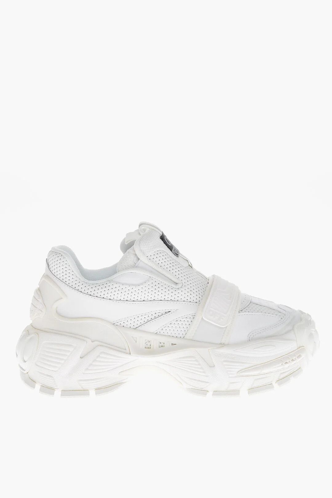 Off-White og1mm0426 Perforated Fabric Low Sneakers in White Size US 9 / EU 42 - 1 Thumbnail