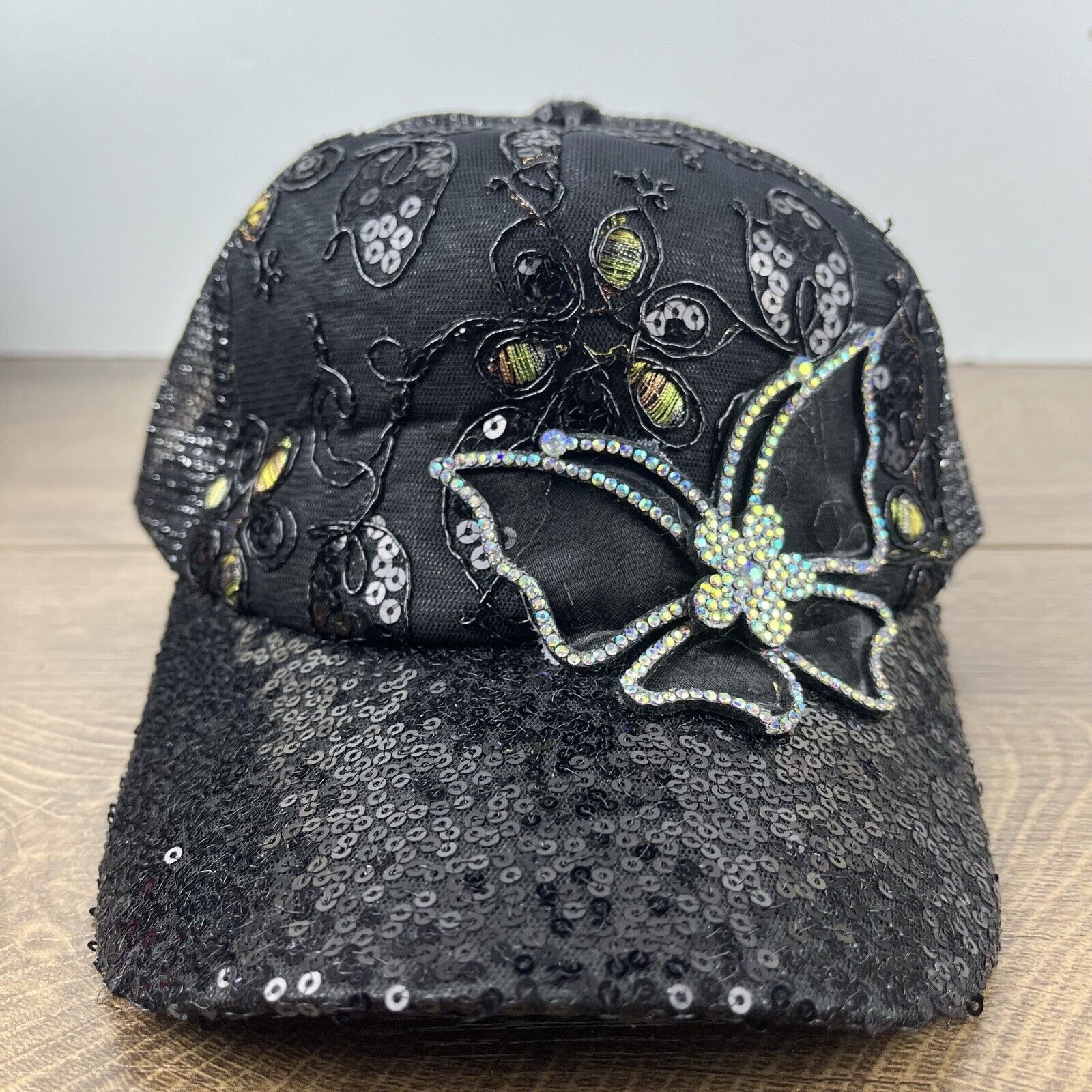 Other Flower Hat Black Flower Hat Black Cap Hat Adjustable Hat Bla Size ONE SIZE - 6 Thumbnail