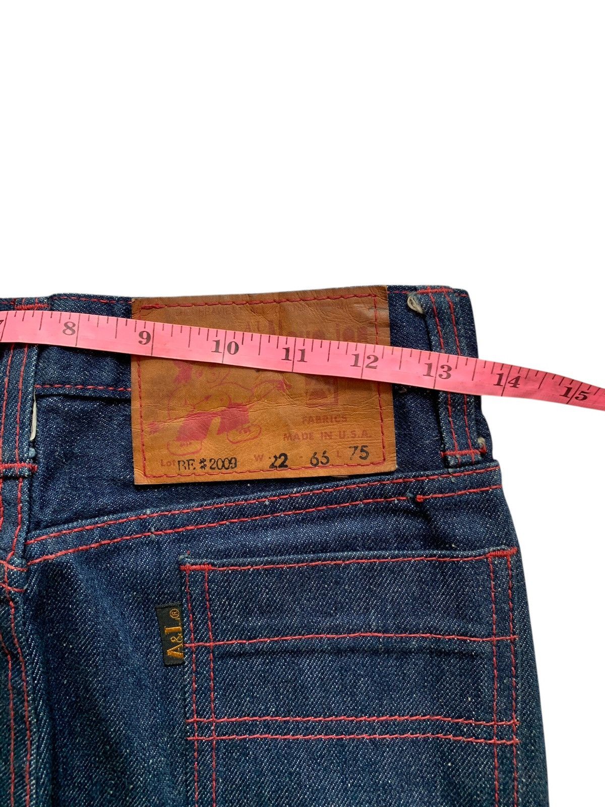 Vintage Vintage late 60's Flare Navajon Flared Denim Pants Size 24" / US 00 / IT 34 - 10 Thumbnail