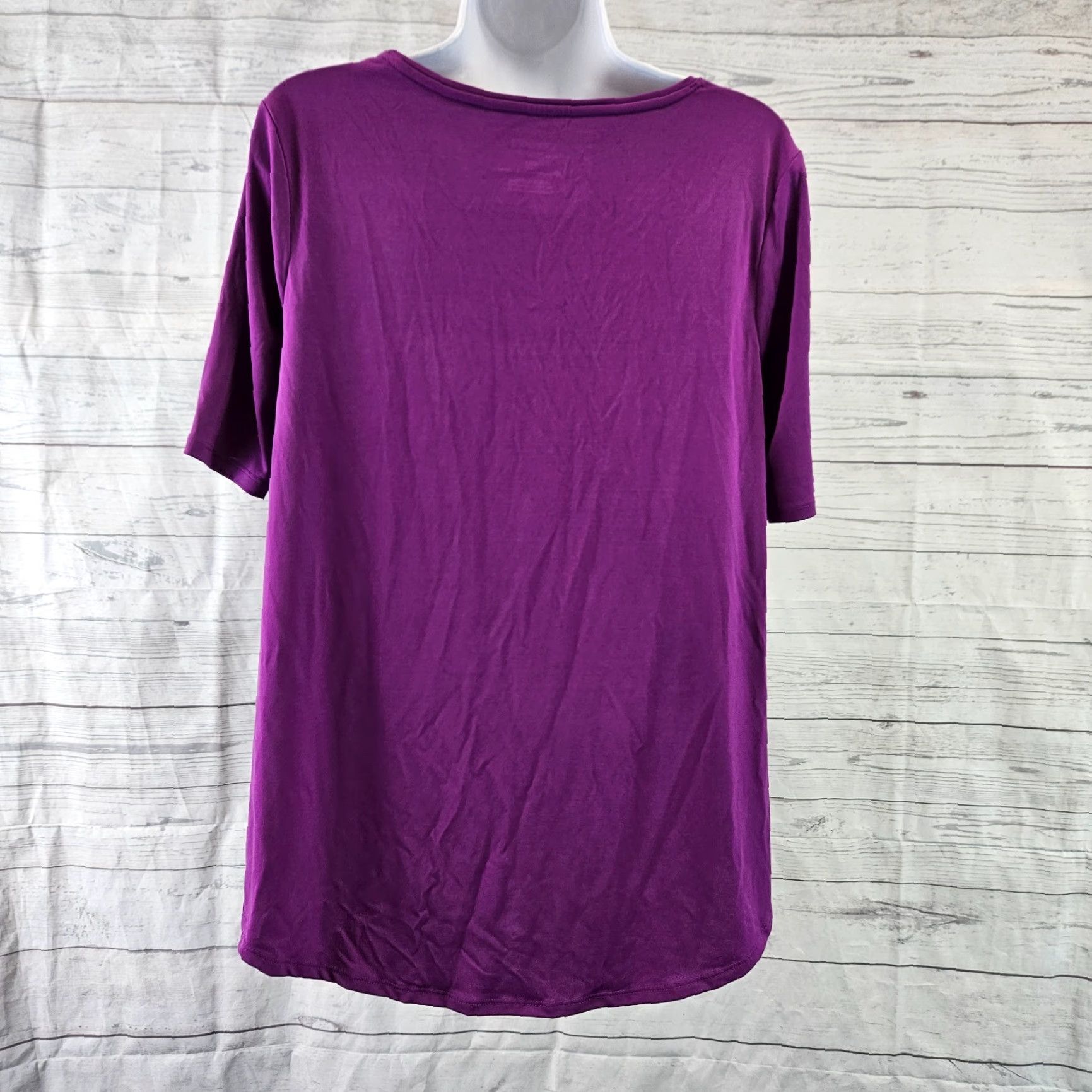 Vintage Chico's Womens Ultimate Tee Shirt Medium Purple Solid Size M / US 6-8 / IT 42-44 - 4 Thumbnail