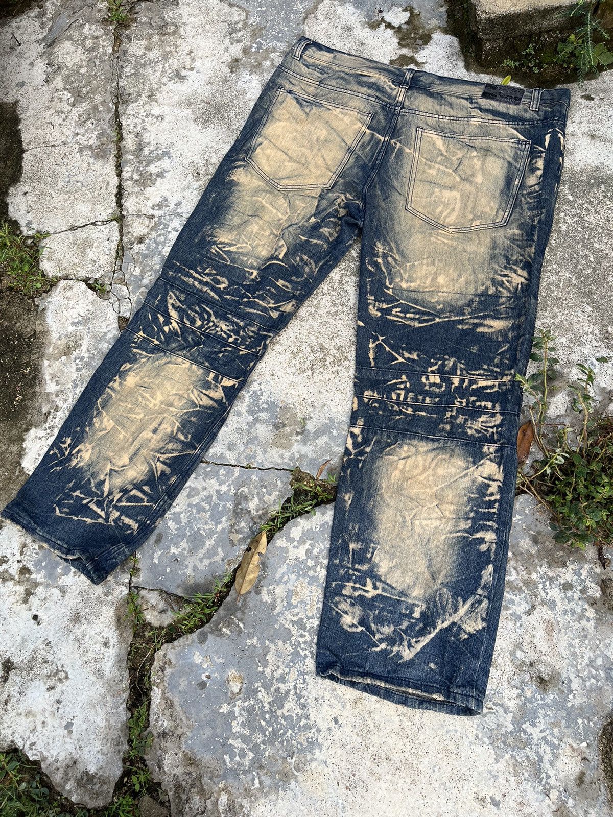 If Six Was Nine × Japanese Brand × Le Grande Bleu (L.G.B.) Baggy LGB Inspired Crazy Mudwash Denim Size US 38 / EU 54 - 22 Thumbnail