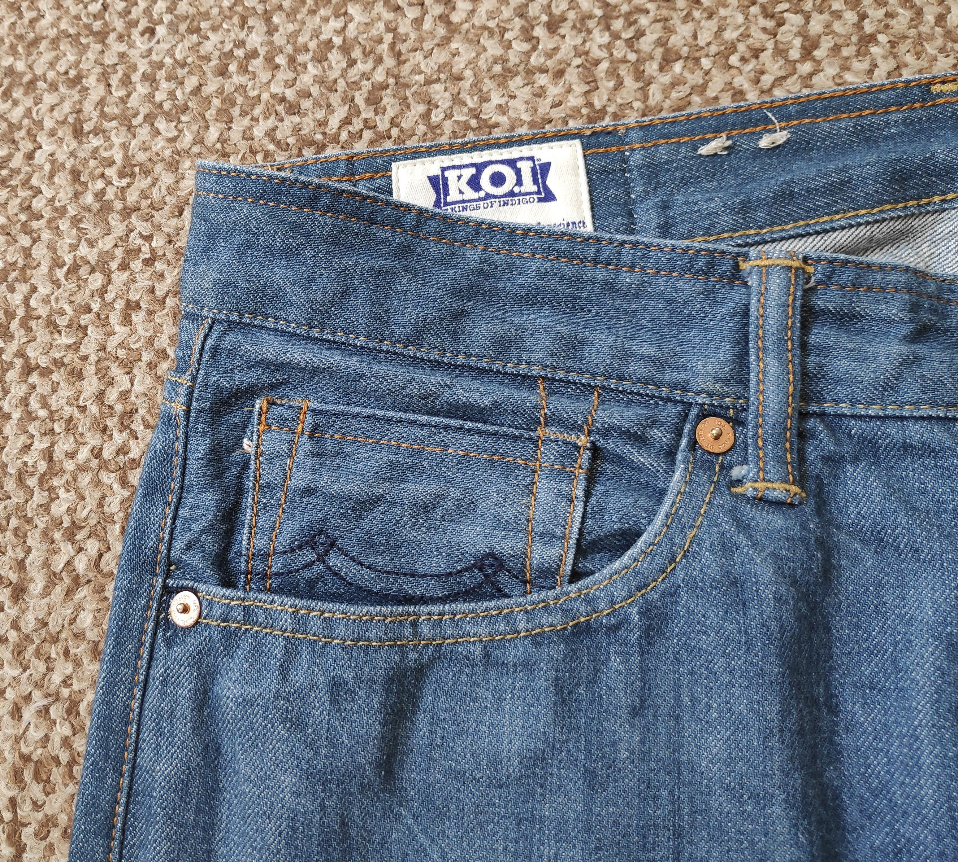 Kings Of Indigo K.O.I. Kings of Indigo Selvedge Slim Mid Rise Denim Jeans Size US 33 - 7 Thumbnail
